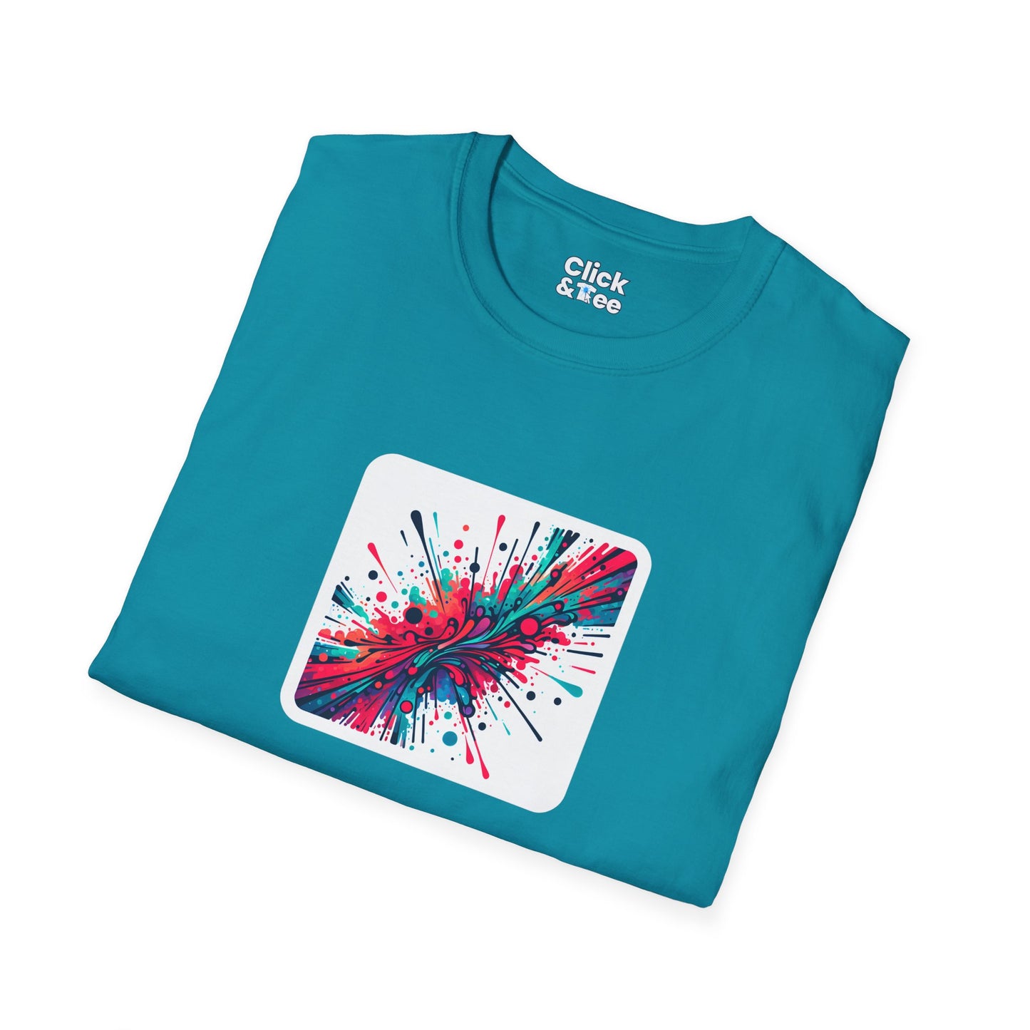 Color Splatter T-Shirt - Vibrant Abstract design Splattered - Color Splatter Style T-Shirt