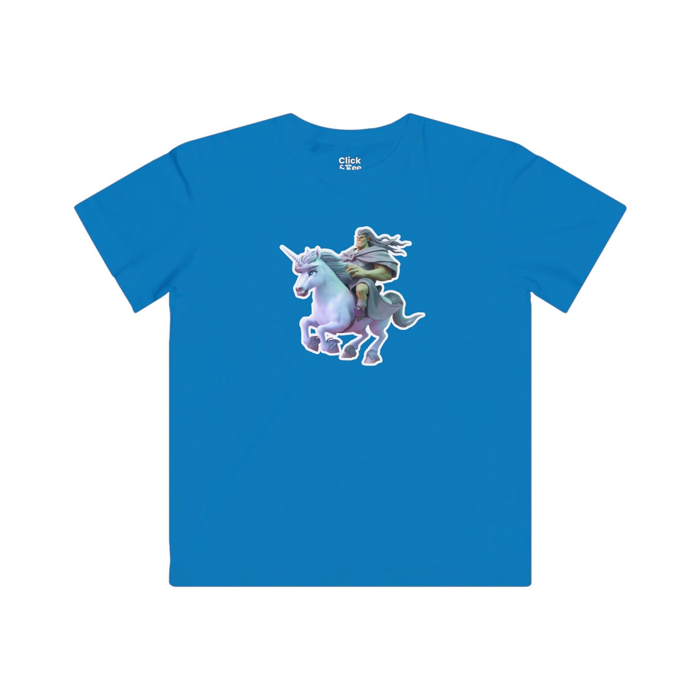 Kids 3D T-Shirt - Hulking Warlock Riding a Magical Unicorn - 3D Style T-Shirt