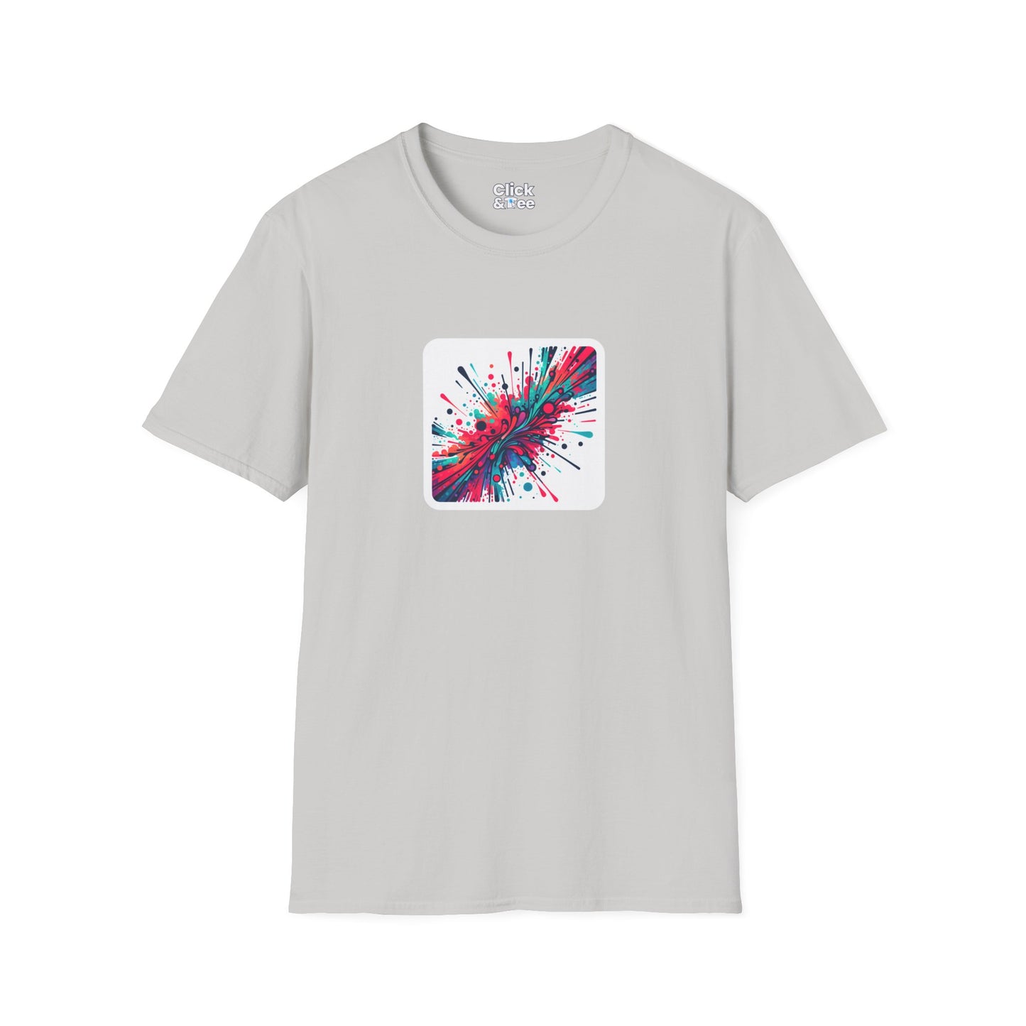 Color Splatter T-Shirt - Vibrant Abstract design Splattered - Color Splatter Style T-Shirt