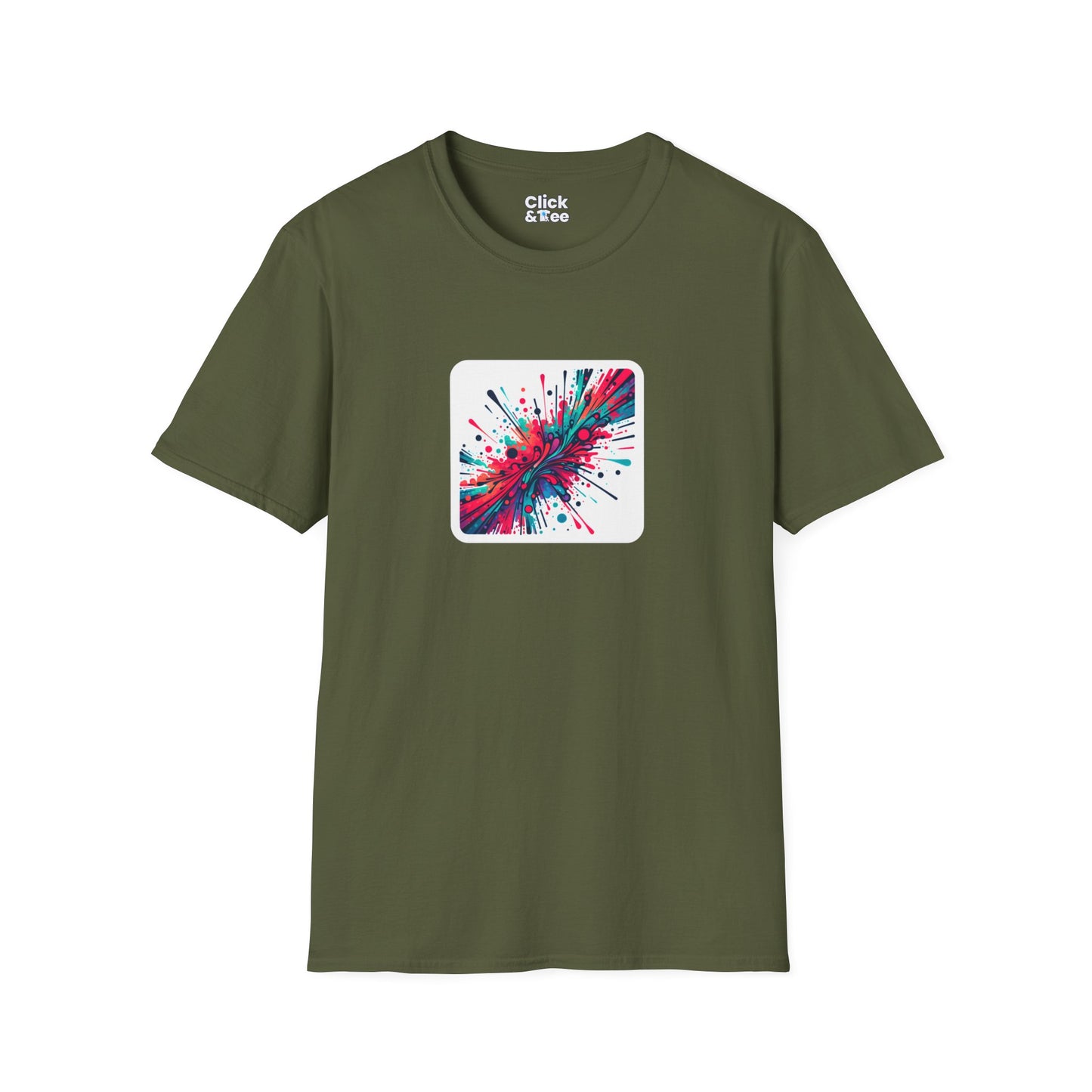 Color Splatter T-Shirt - Vibrant Abstract design Splattered - Color Splatter Style T-Shirt