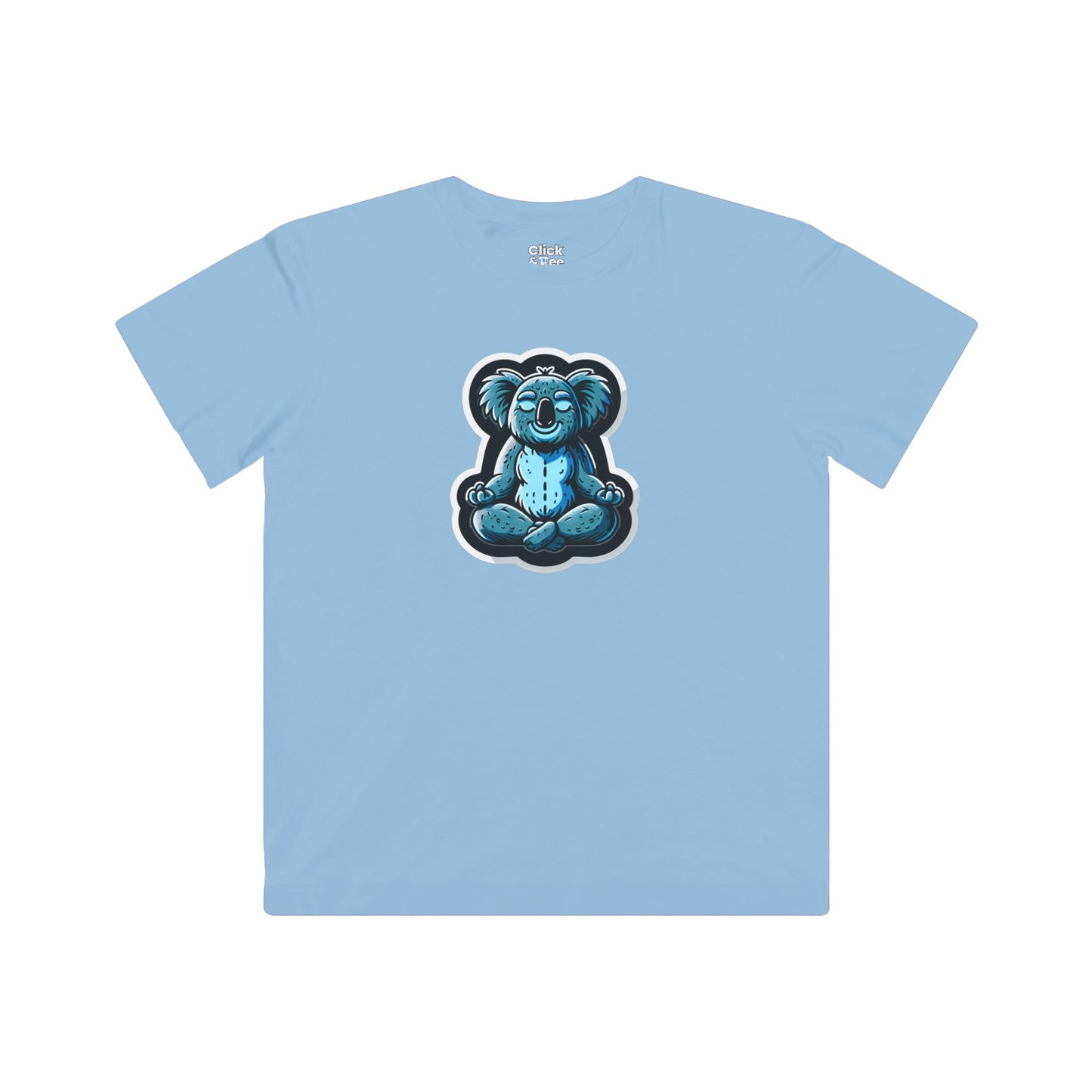 Kids Vector T-Shirt - Happy Koala Meditating - Vector Style T-Shirt