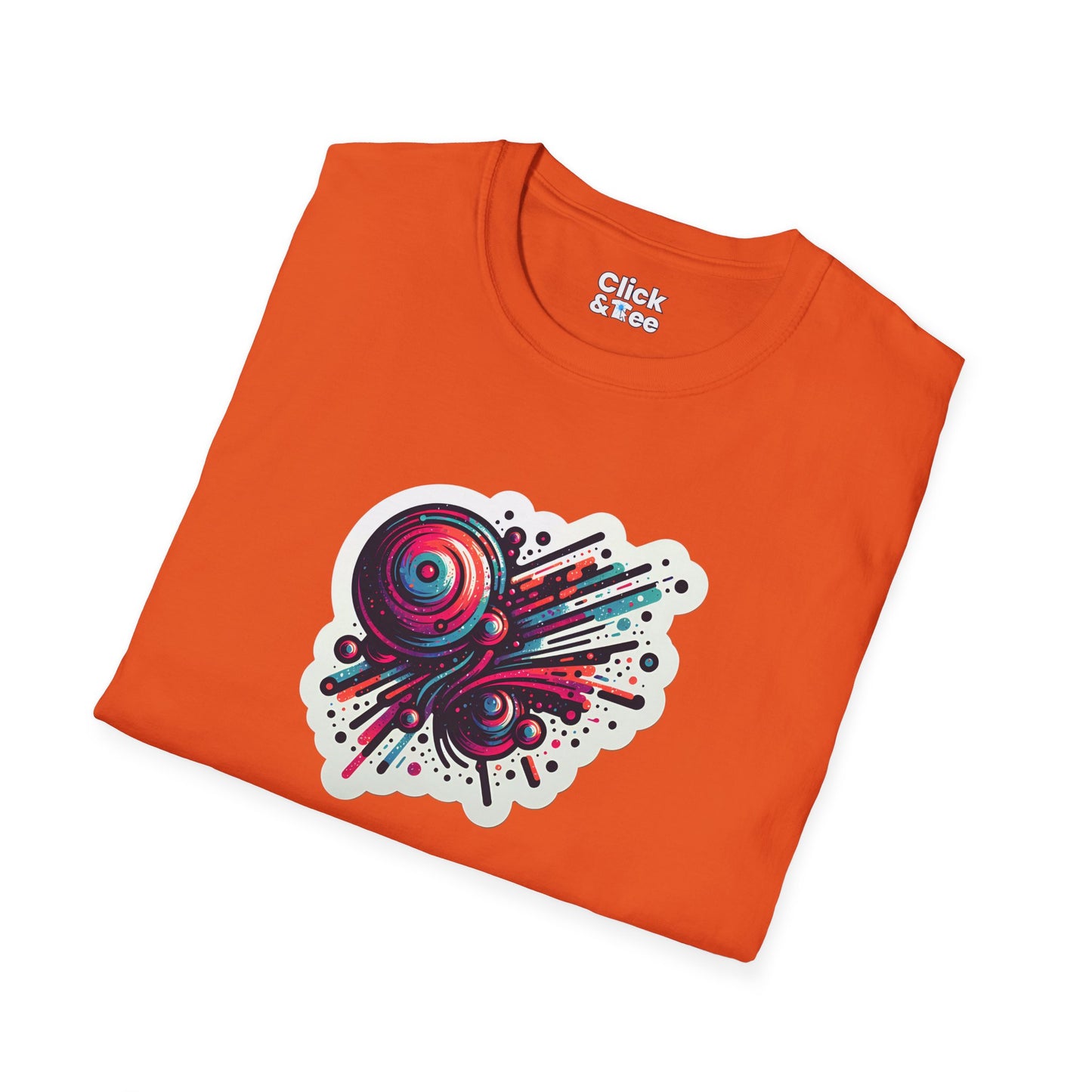 Graphic Art T-Shirt - Vibrant Abstract design Splattered - Graphic Art Style T-Shirt
