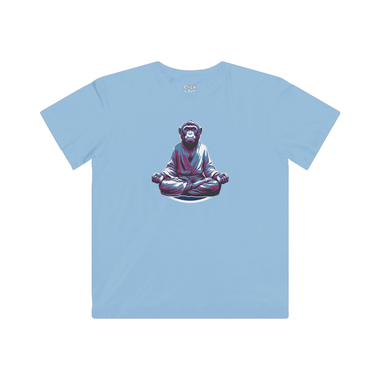 Kids Digital Art T-Shirt - Enlightened Monkey Levitating - Digital Art Style T-Shirt