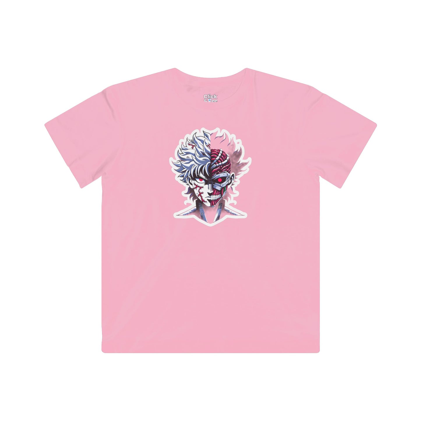 Kids Shonen Anime T-Shirt - Scarred Chimera Becoming a Cyborg - Shonen Anime Style T-Shirt