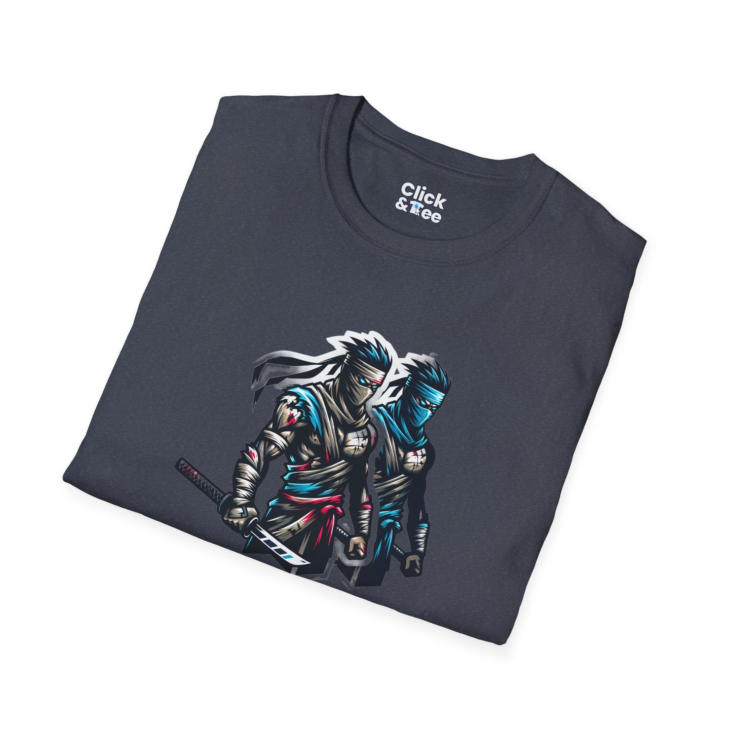 Realistic T-Shirt - Battle-scarred Warrior Ninja Ready for battle - Realistic Style T-Shirt