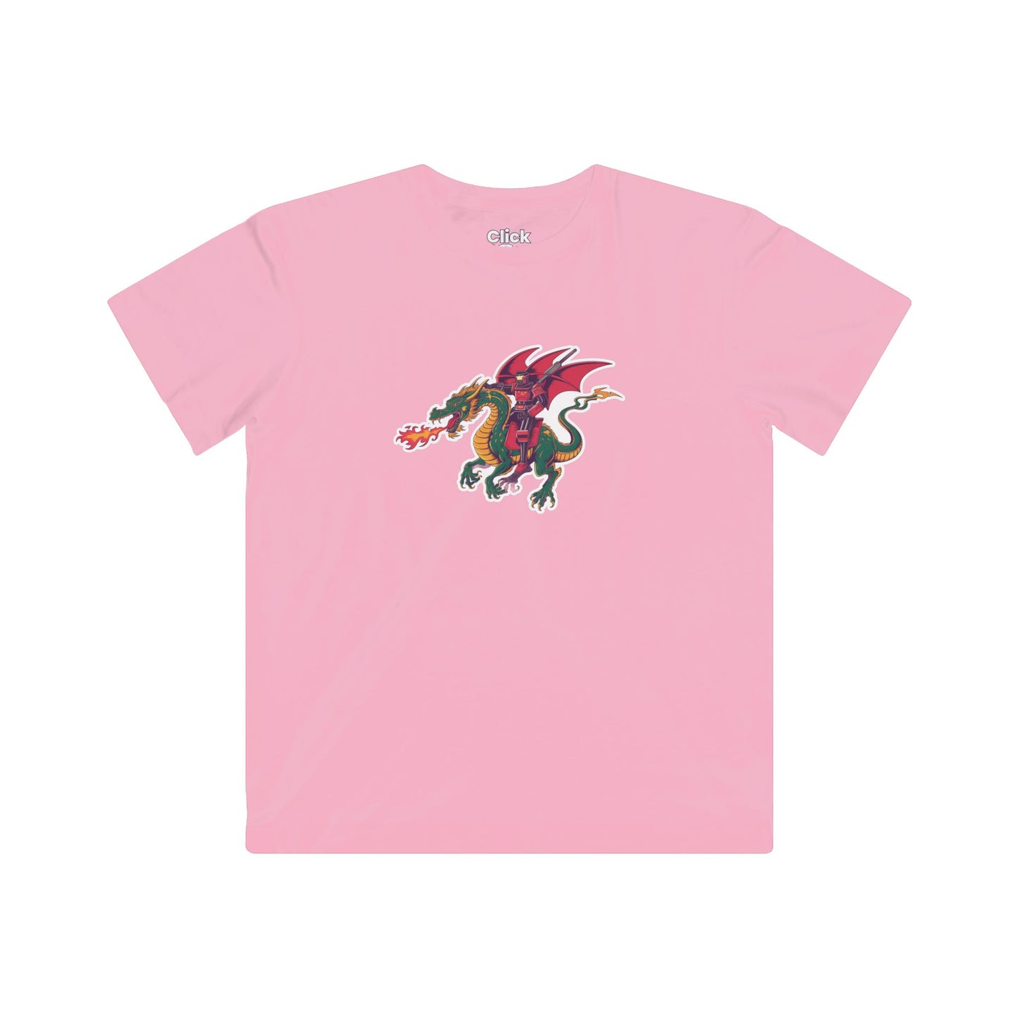 Kids Synthwave T-Shirt - Raging Robot Rebel Riding a Mythical Dragon - Synthwave Style T-Shirt