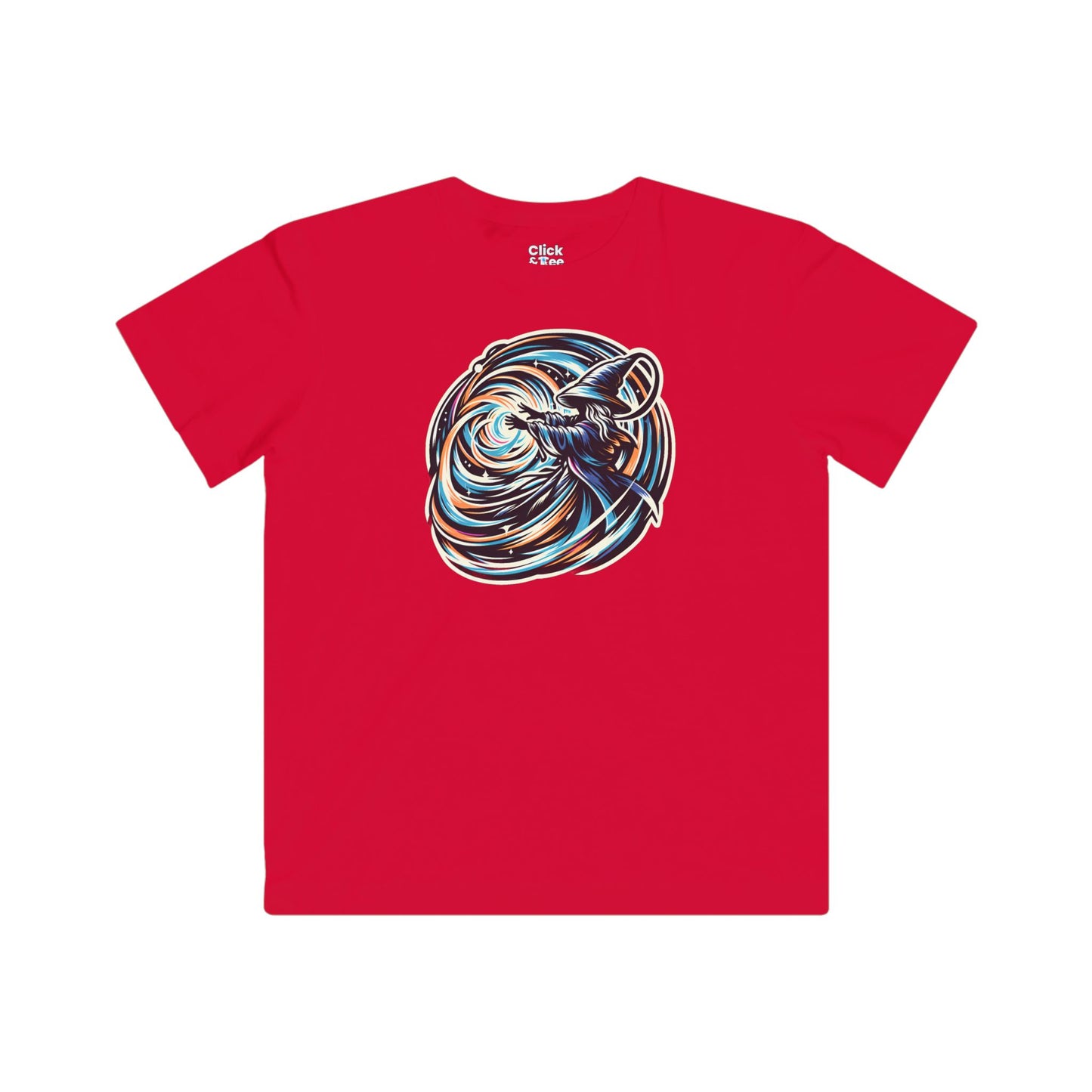 Kids Fantasy T-Shirt - Powerful Wizard Bending Time - Fantasy Style T-Shirt