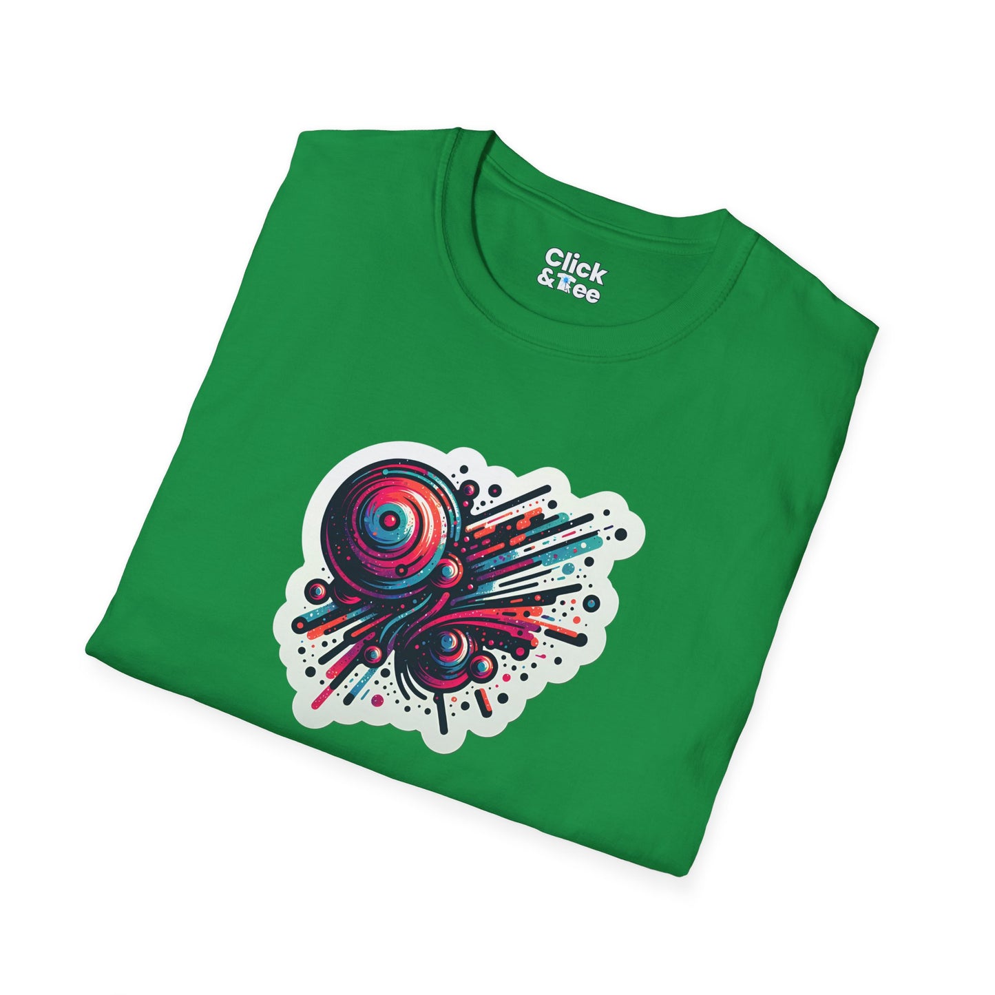 Graphic Art T-Shirt - Vibrant Abstract design Splattered - Graphic Art Style T-Shirt