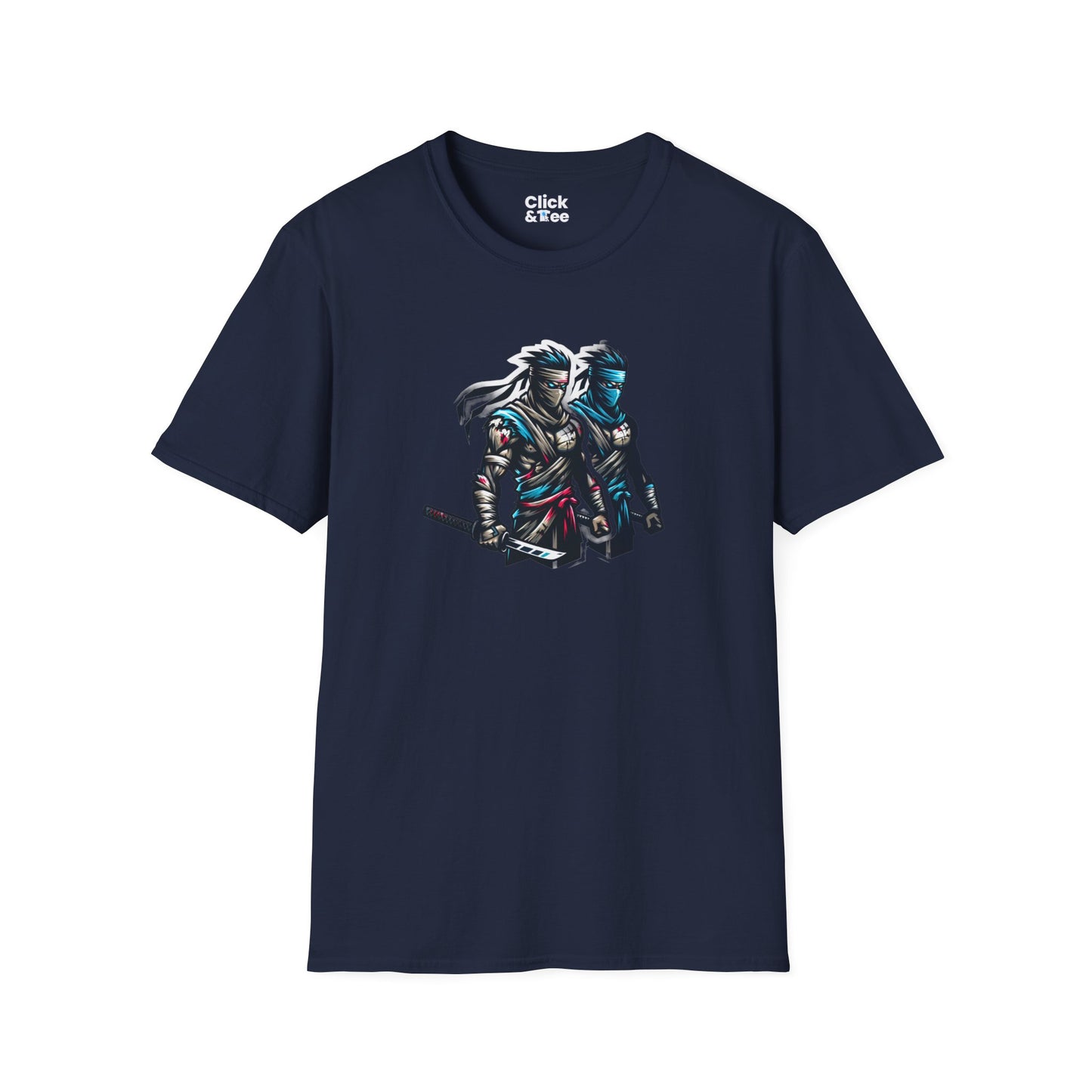 Realistic T-Shirt - Battle-scarred Warrior Ninja Ready for battle - Realistic Style T-Shirt