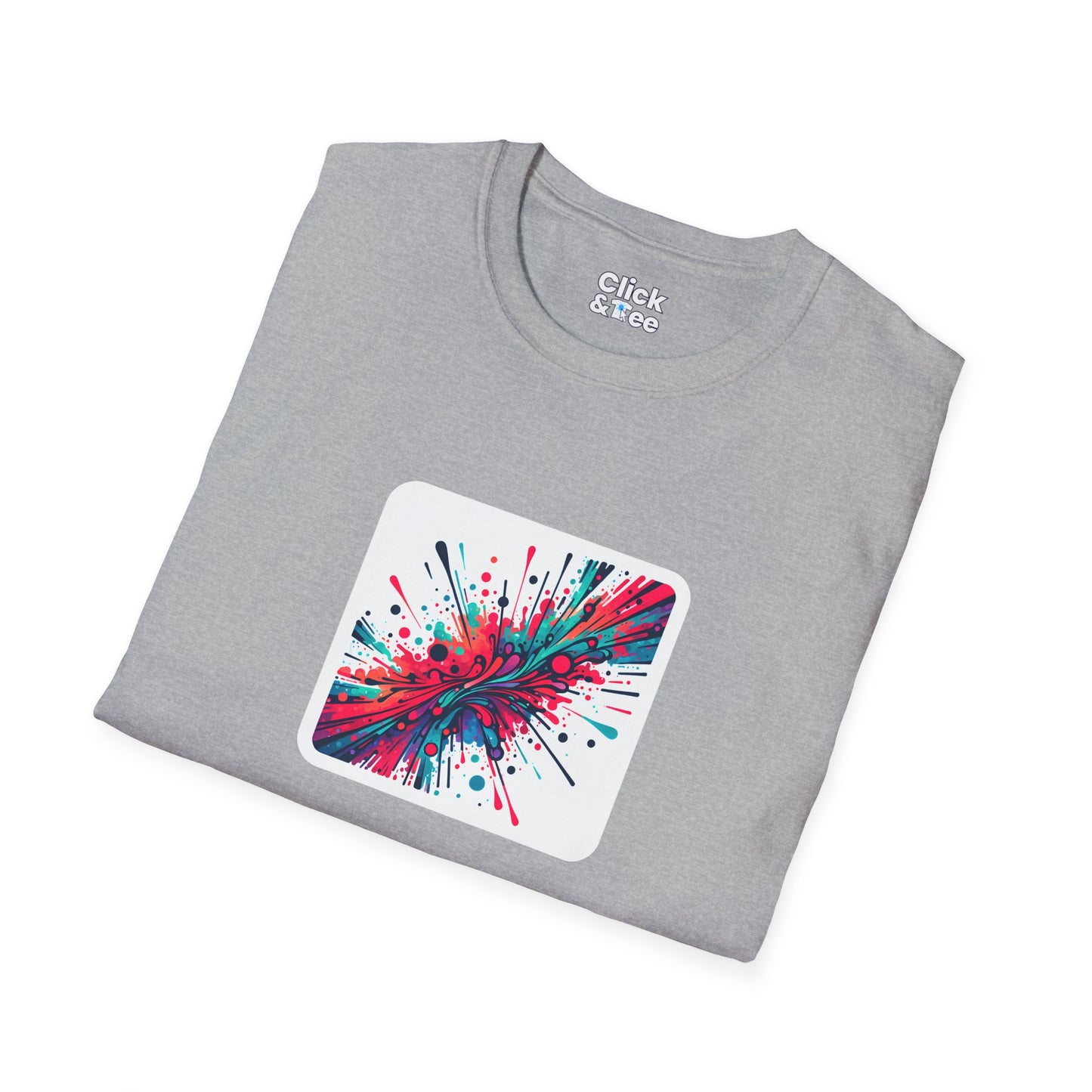 Color Splatter T-Shirt - Vibrant Abstract design Splattered - Color Splatter Style T-Shirt