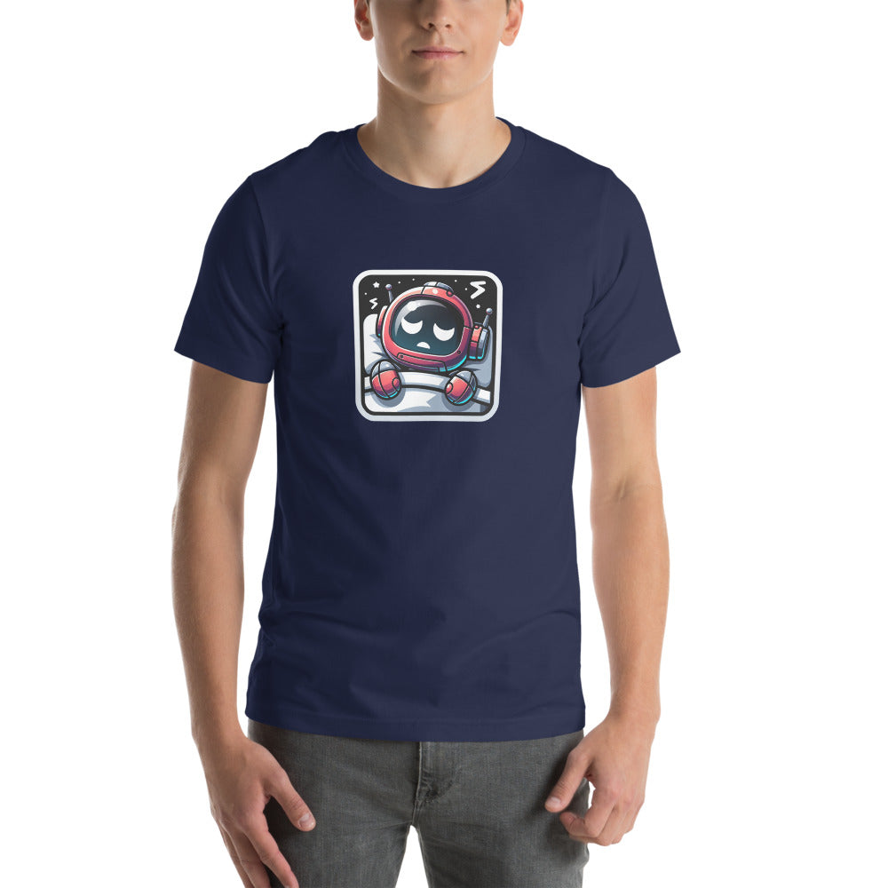 Unique T-Shirt - Sleepy Robot Carrying a human - Cartoon Style T-Shirt