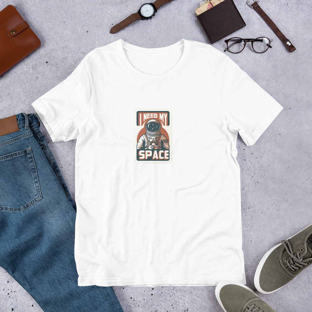 Retro T-Shirt - Lone Astronaut Saying "I need my space" - Retro Style T-Shirt