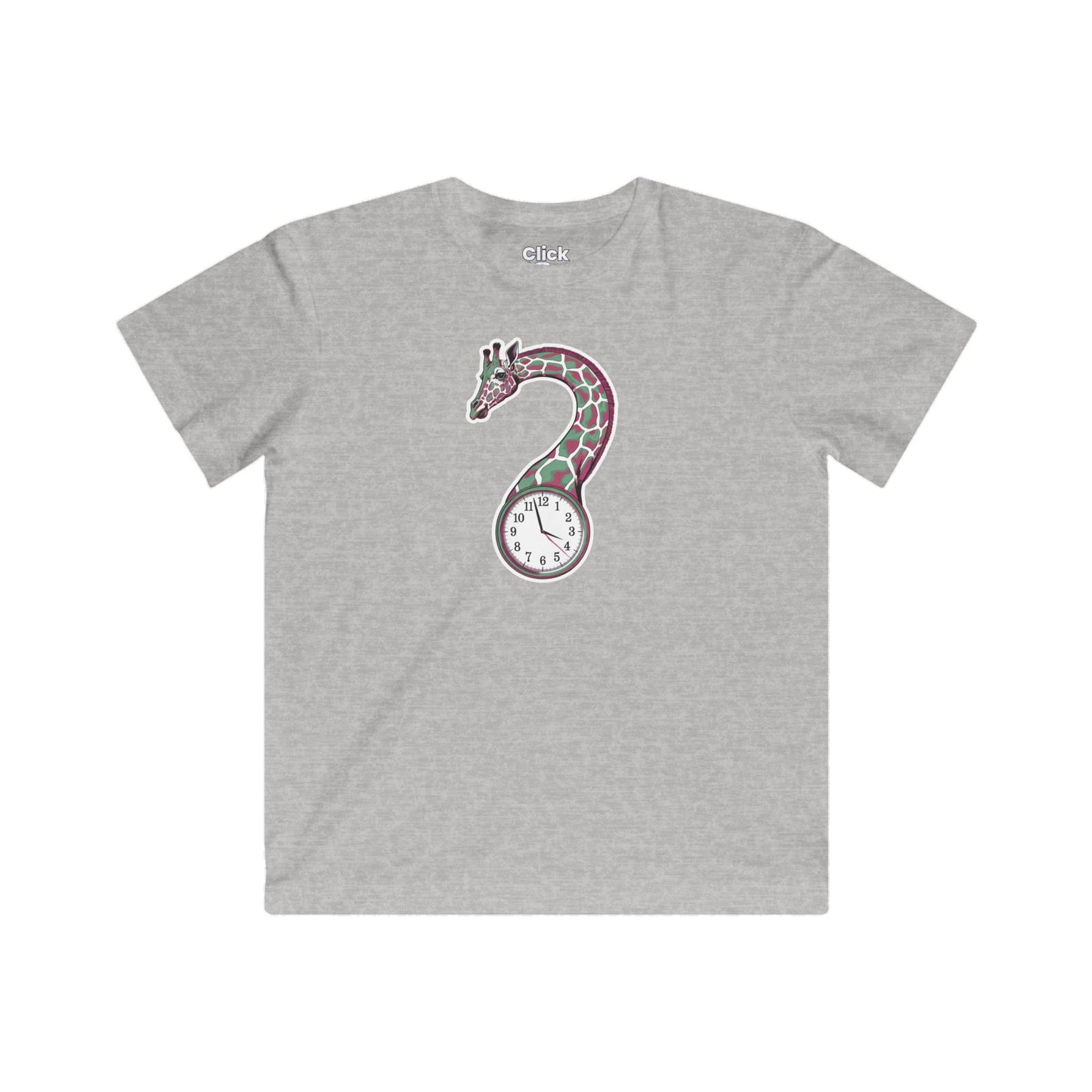 Kids Psychadelic T-Shirt - Insomniac Giraffe Bending Time - Psychadelic Style T-Shirt (ID86)