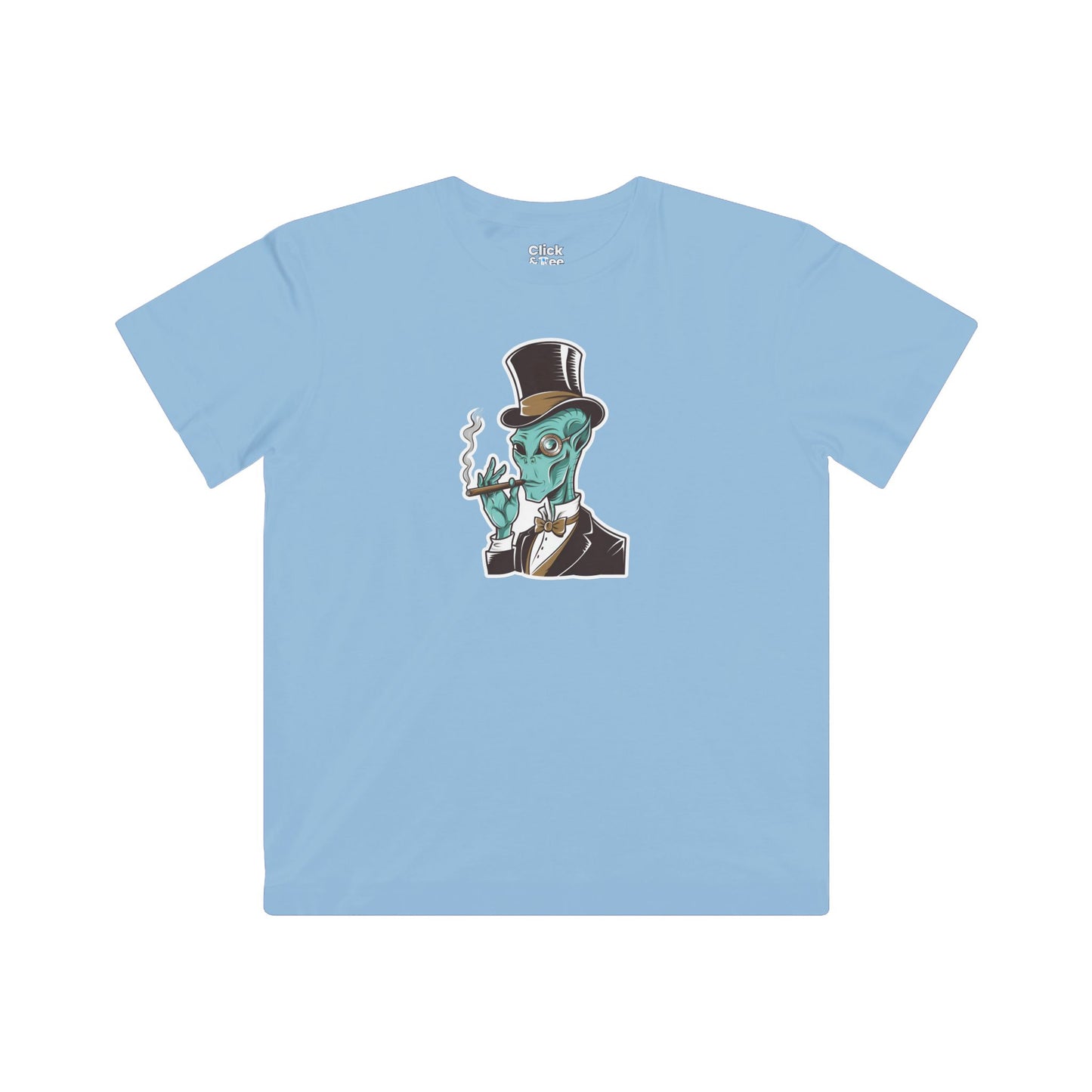Kids Steampunk T-Shirt - Debonaire Trendy Alien Smoking a cigar - Steampunk Style T-Shirt