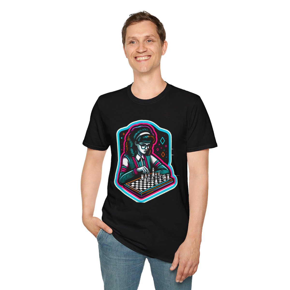 80s NeonNerd Unique T-Shirt Image 4