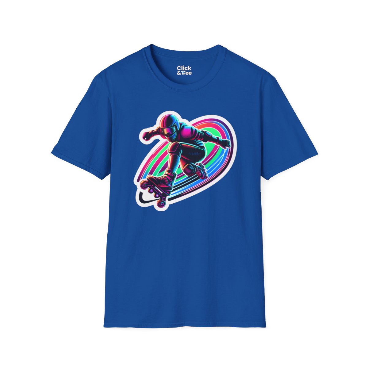 80s NeonRollerblader Unique T-Shirt Image 17
