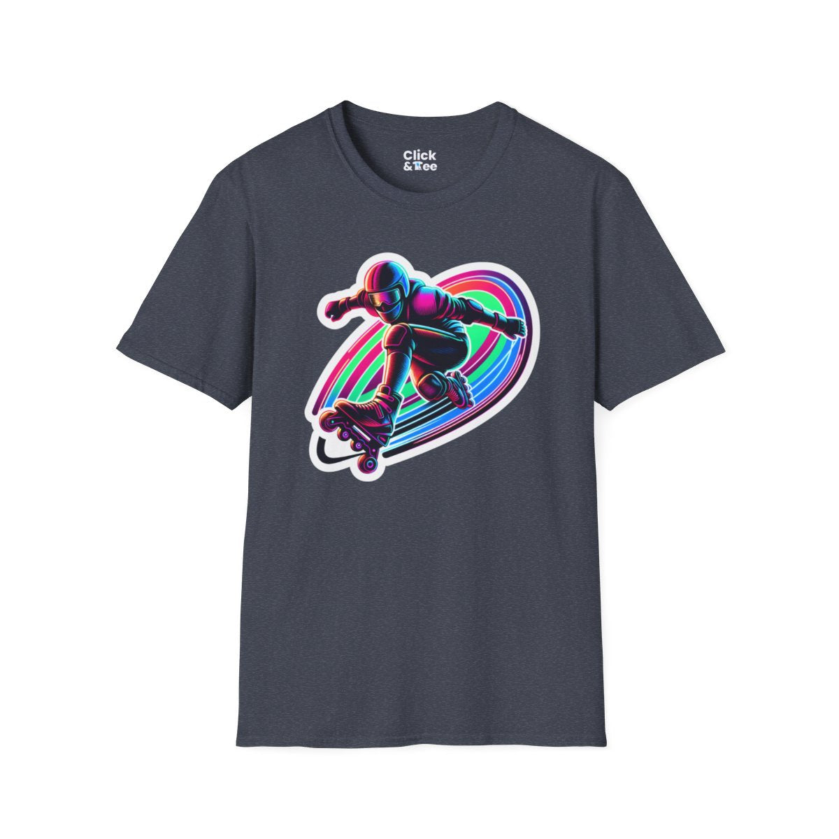 80s NeonRollerblader Unique T-Shirt Image 19