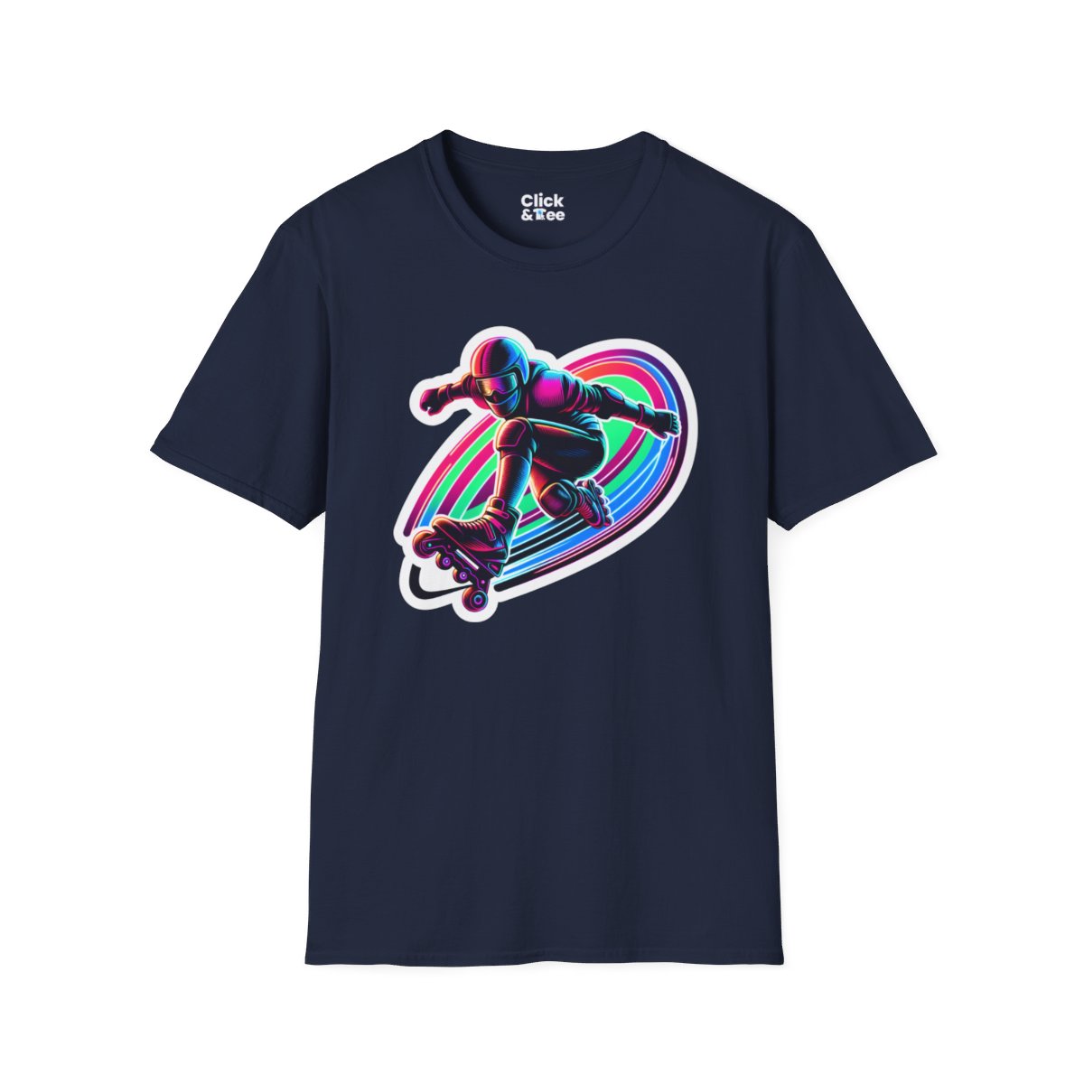 80s NeonRollerblader Unique T-Shirt Image 18