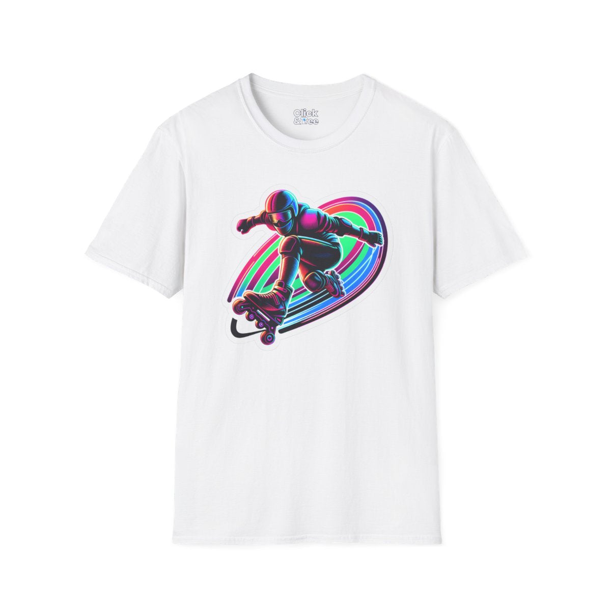 80s NeonRollerblader Tee Image 6