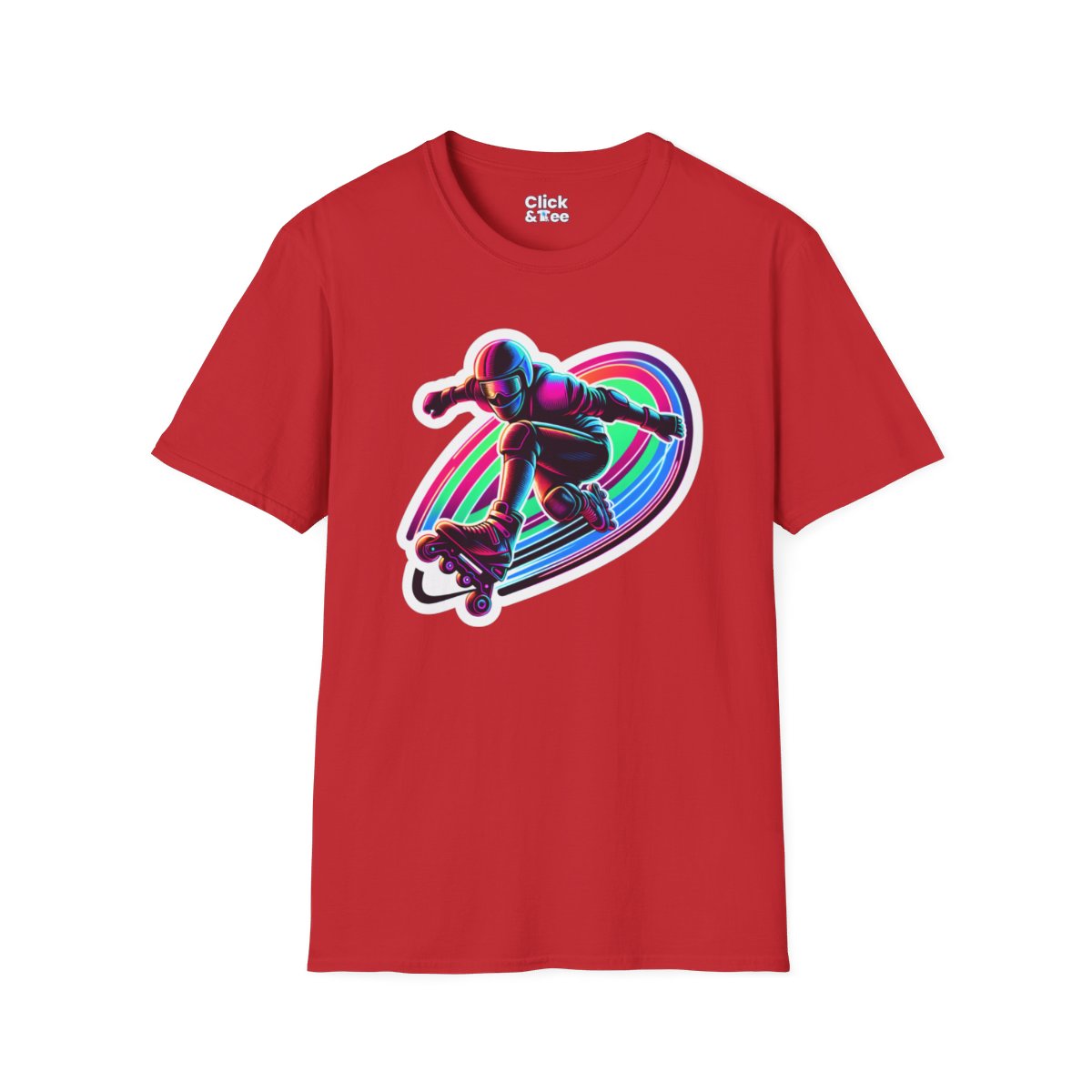 80s NeonRollerblader Unique T-Shirt Image 20
