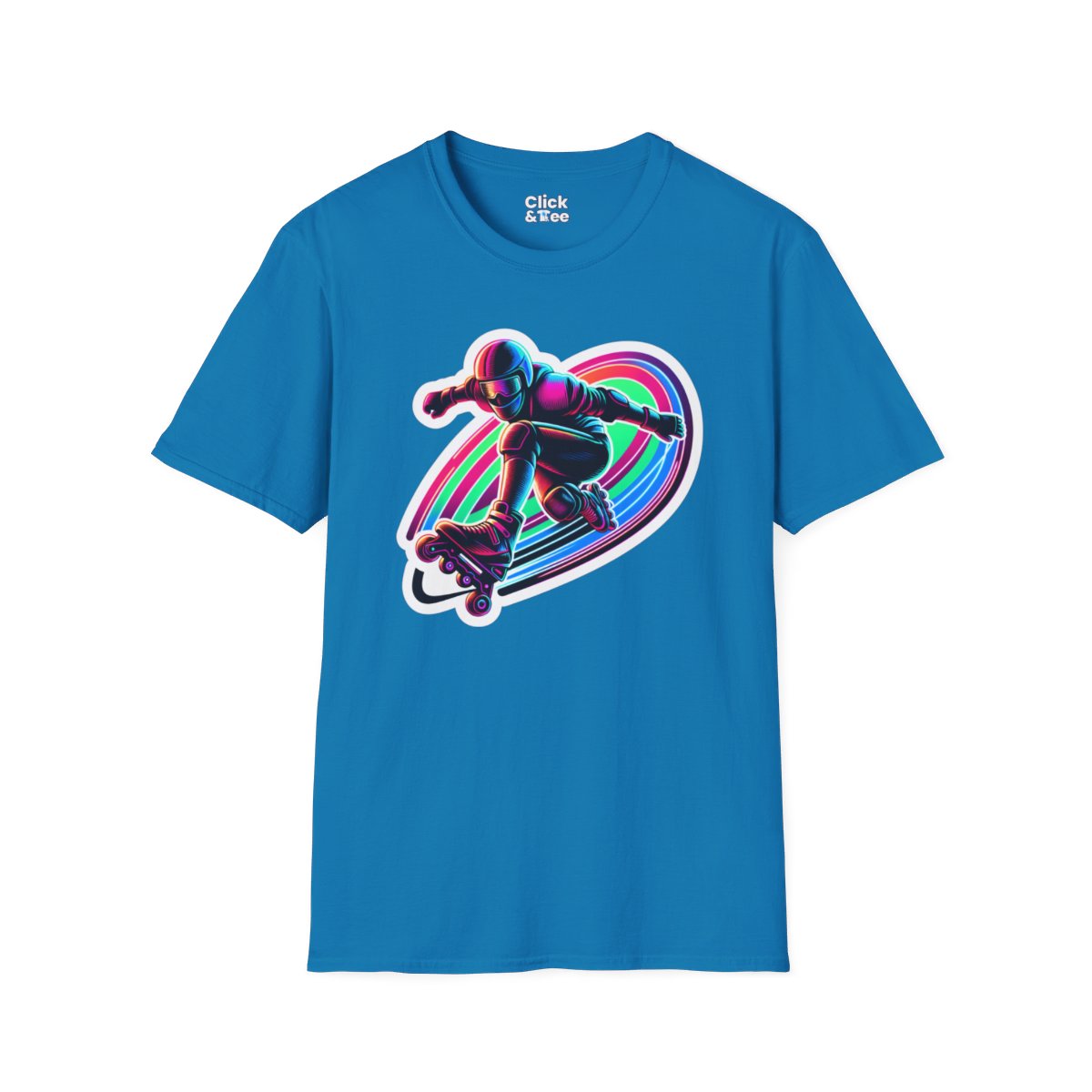80s NeonRollerblader Unique T-Shirt Image 15
