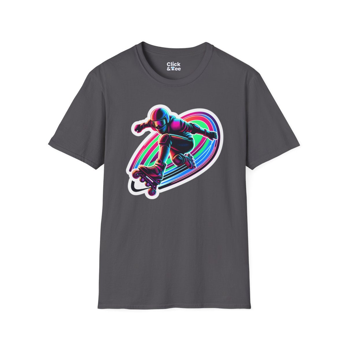 80s NeonRollerblader Unique T-Shirt Image 16