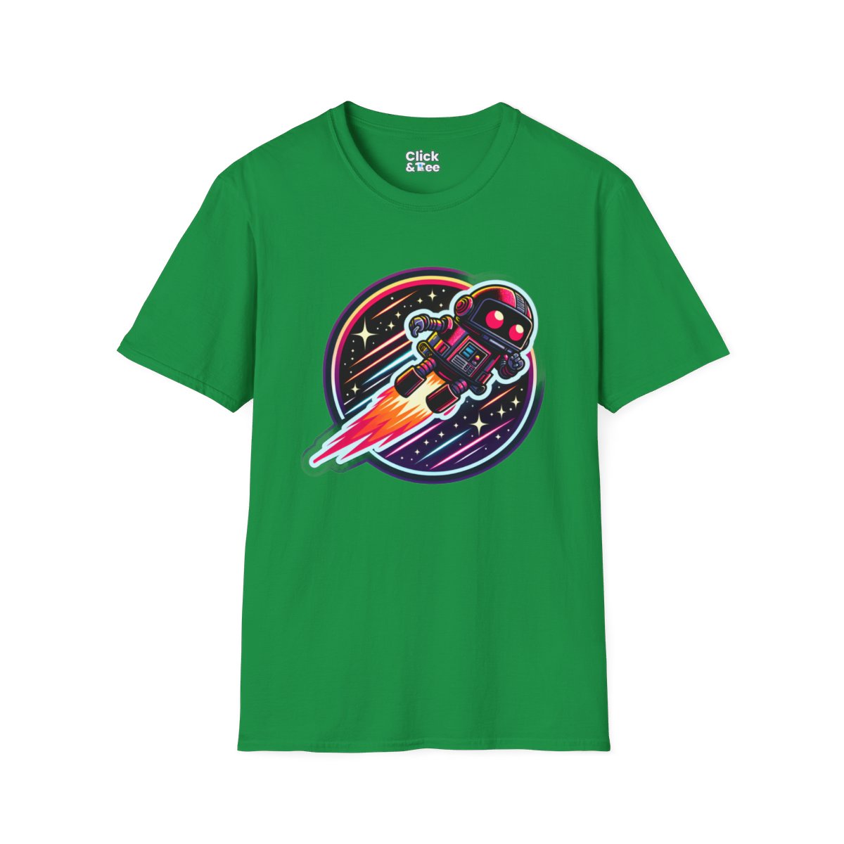 80s NeonRobot Rebel Unique T-Shirt Image 12