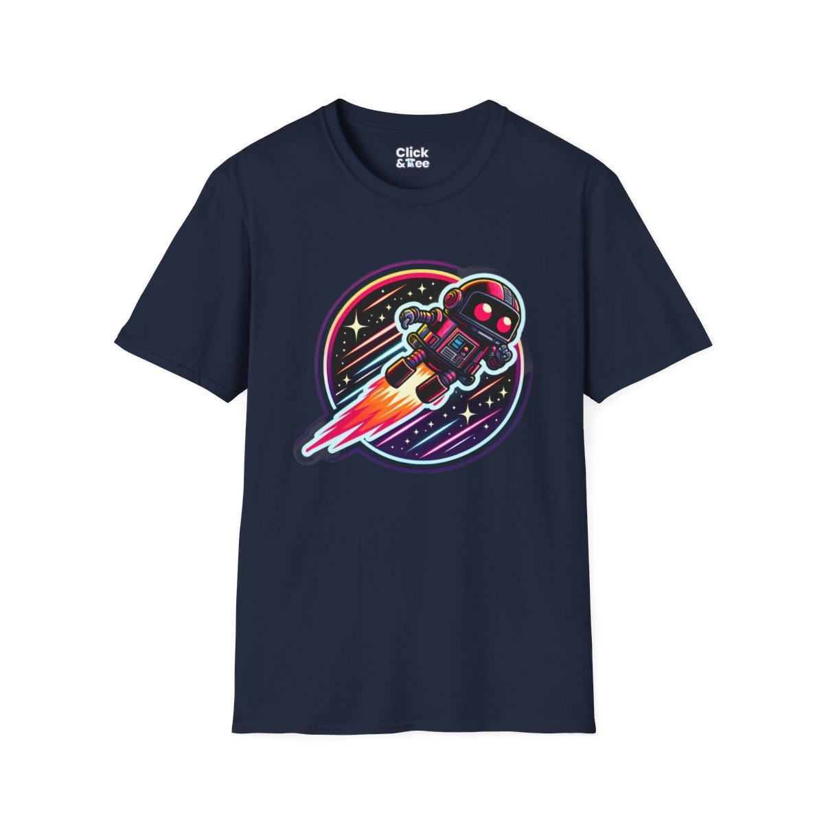 80s NeonRobot Rebel Unique T-Shirt Image 18