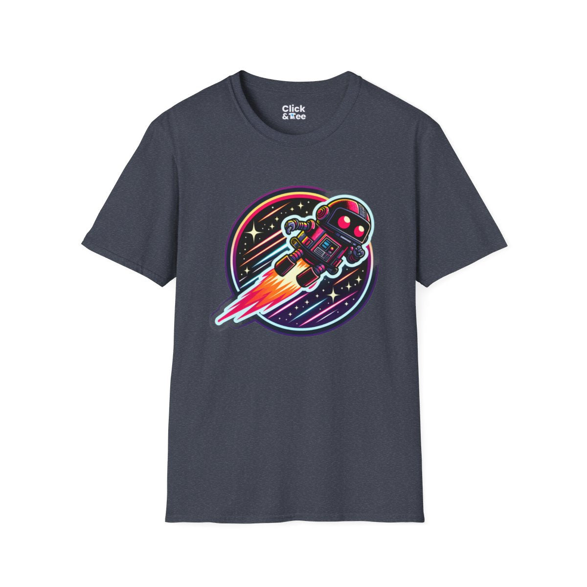 80s NeonRobot Rebel Unique T-Shirt Image 19