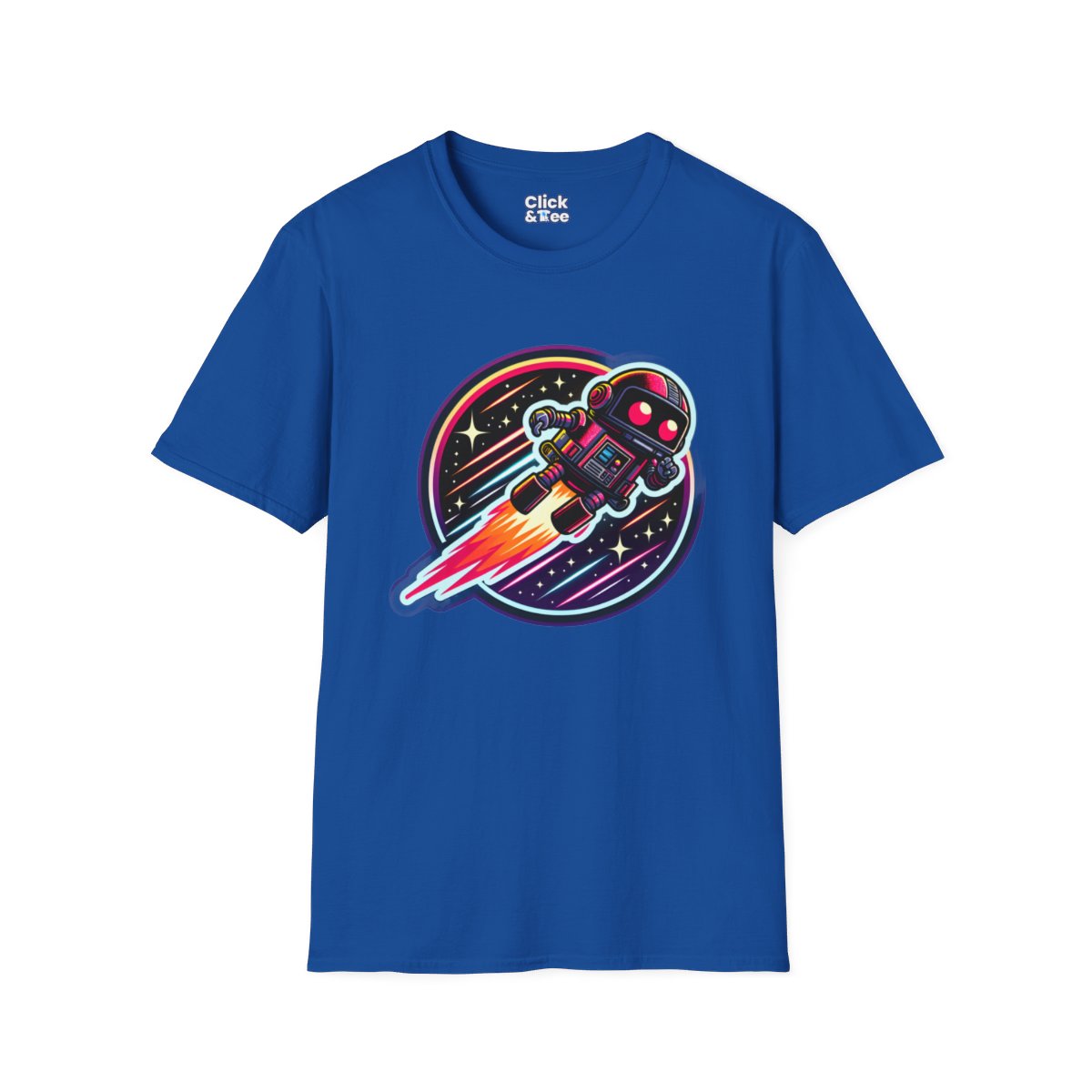 80s NeonRobot Rebel Unique T-Shirt Image 17