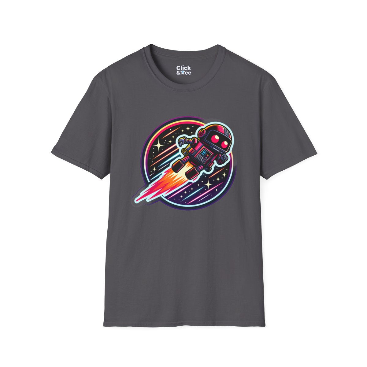 80s NeonRobot Rebel Unique T-Shirt Image 16