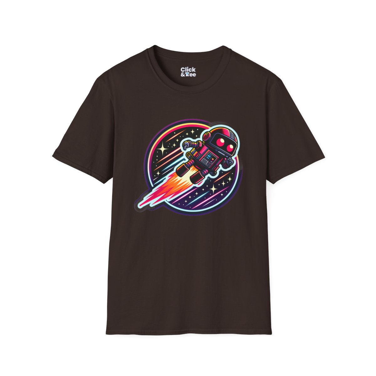 80s NeonRobot Rebel Unique T-Shirt Image 10