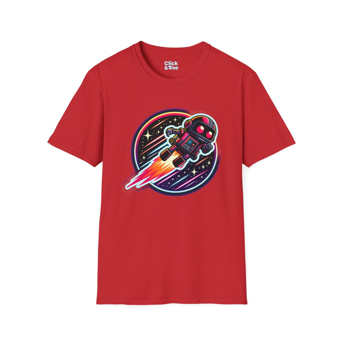 80s NeonRobot Rebel Unique T-Shirt Image 20