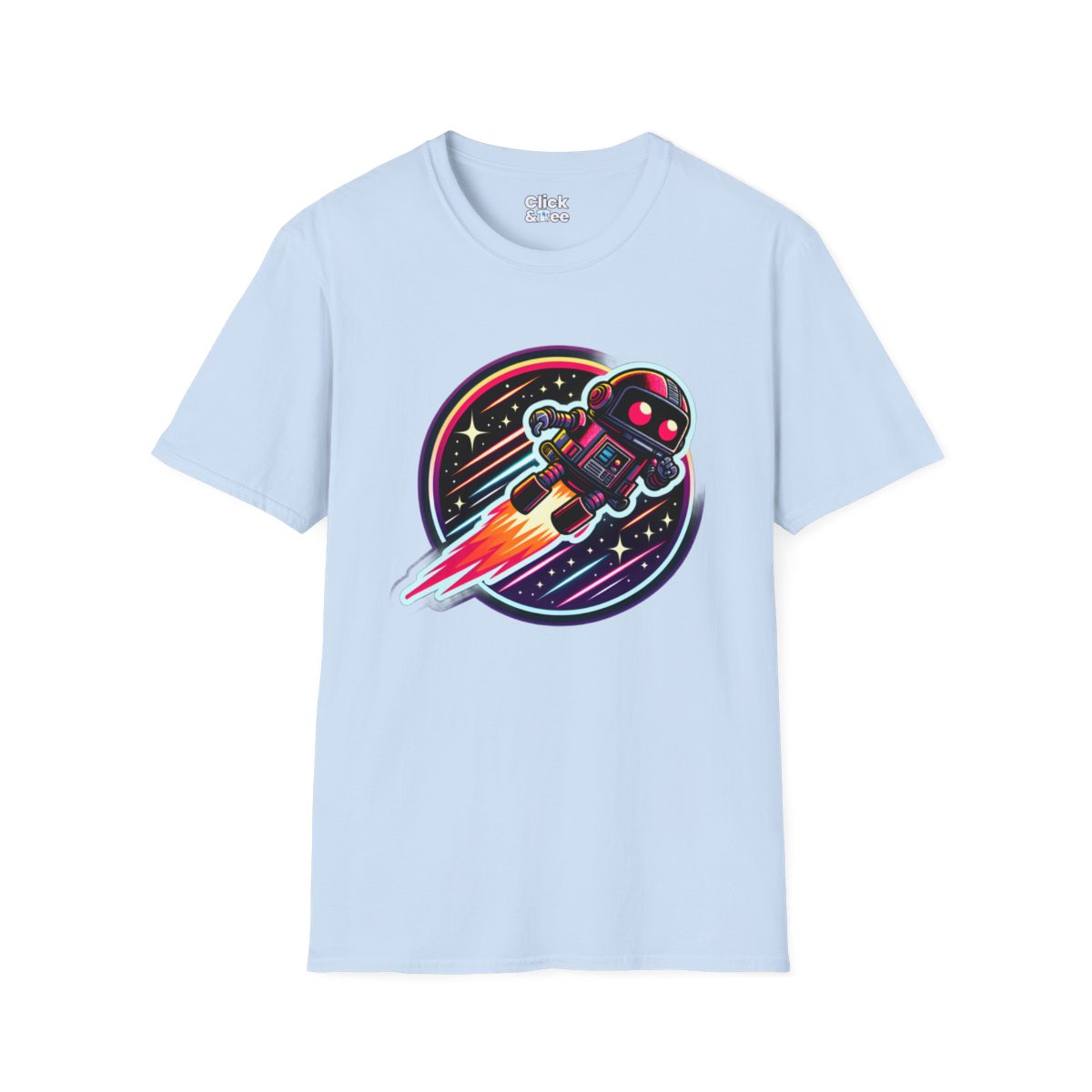 80s NeonRobot Rebel Unique T-Shirt Image 14