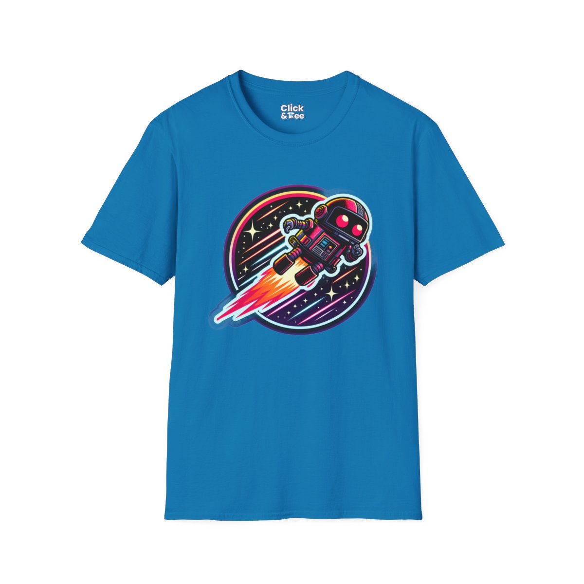 80s NeonRobot Rebel Unique T-Shirt Image 15