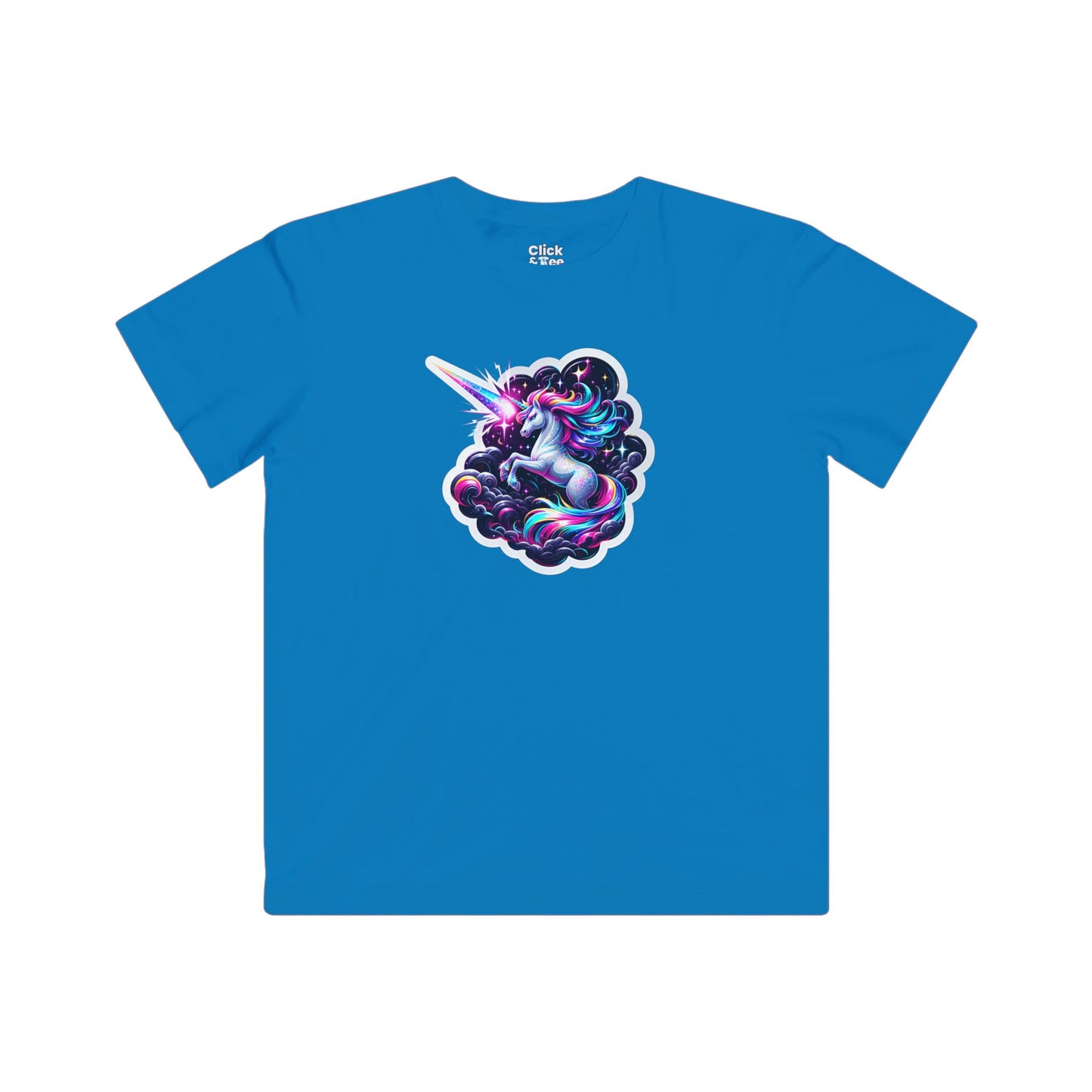 Kids 3D T-Shirt - Sparkly Unicorn Unleashing a Magic Storm - 3D Style T-Shirt