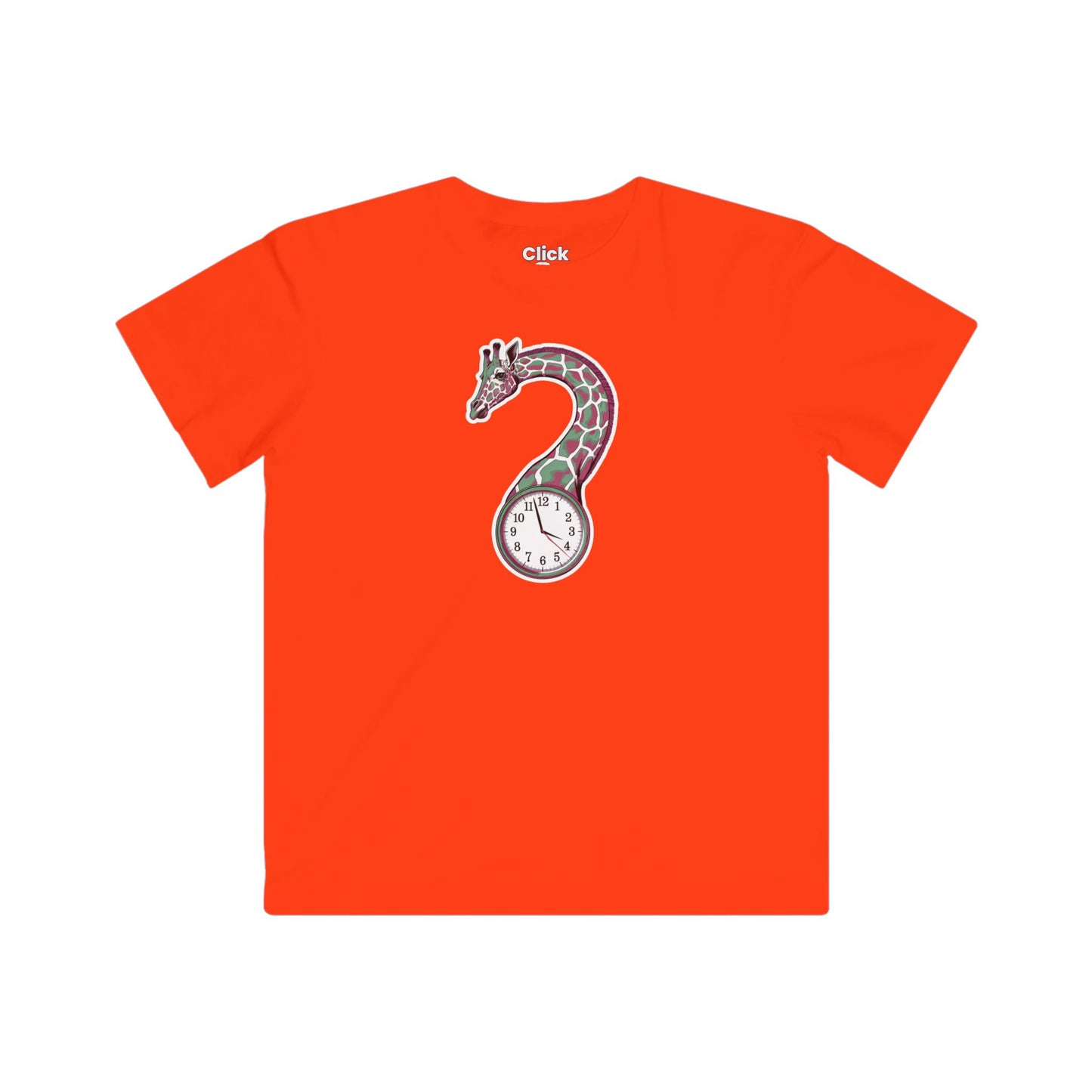 Kids Psychadelic T-Shirt - Insomniac Giraffe Bending Time - Psychadelic Style T-Shirt (ID86)