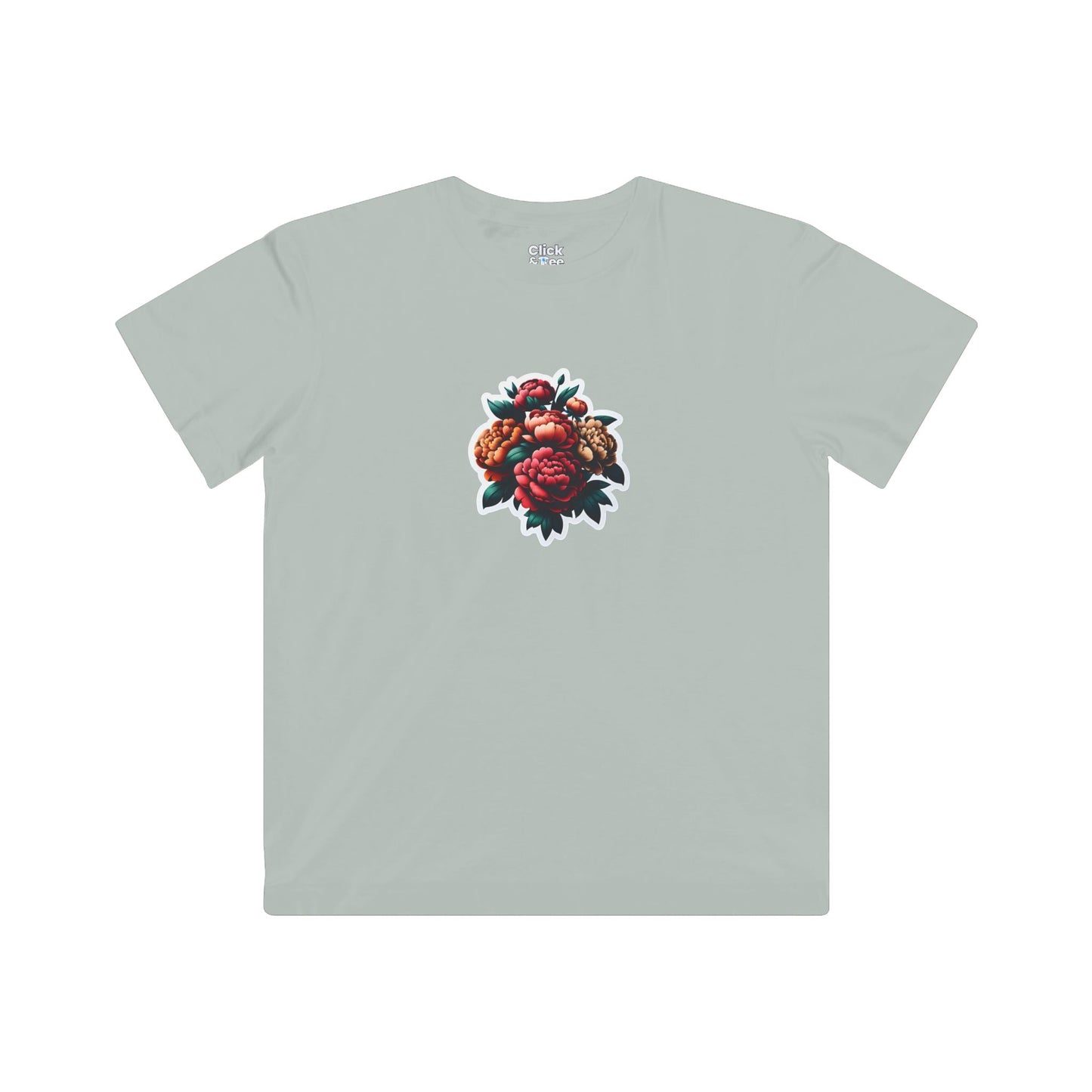 Kids Photography T-Shirt - Vibrant Beautiful Peonies in a Bouquet - Photography Style T-Shirt