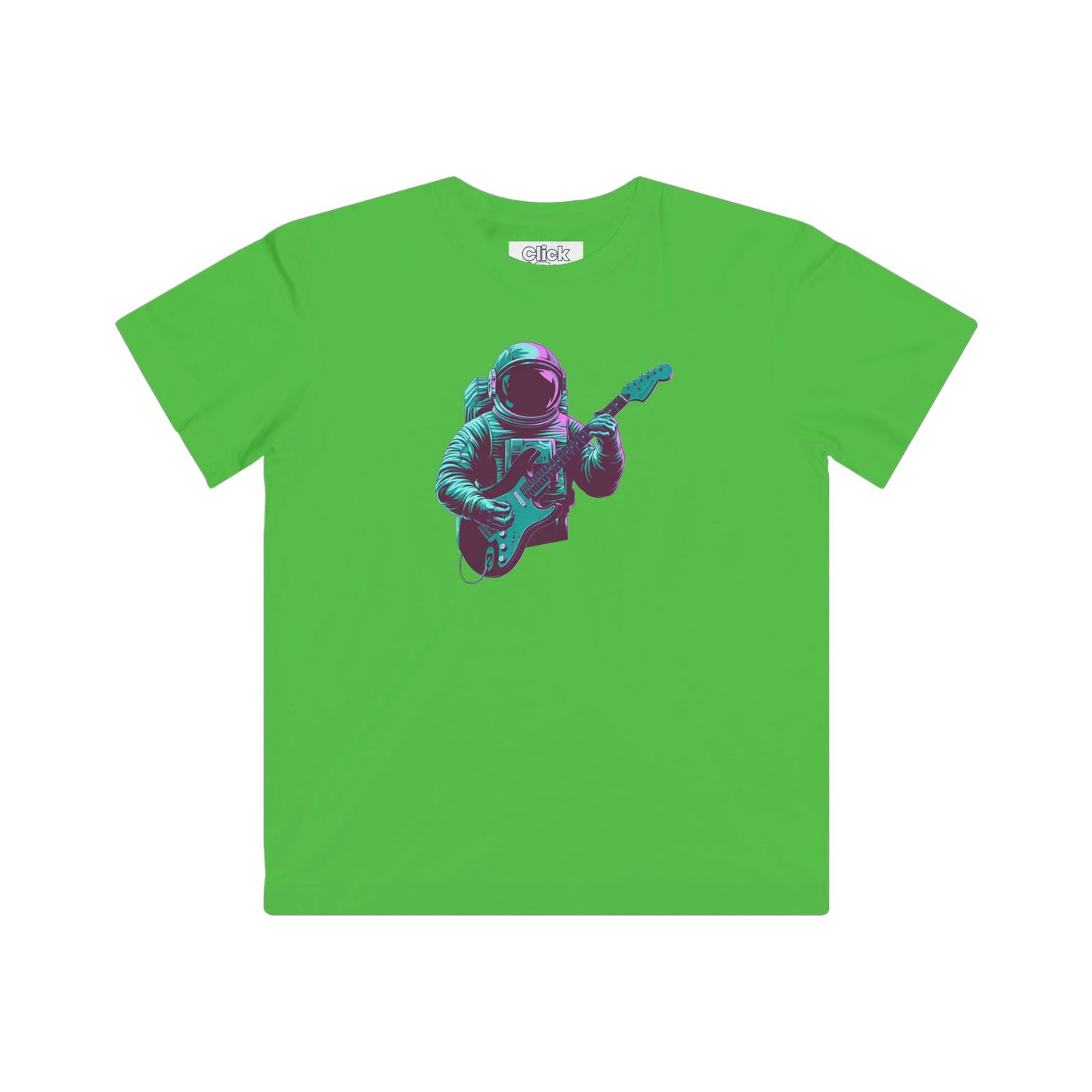 Kids Synthwave T-Shirt - Post-Apocalyptic Retro-Futuristic Astronaut Intensely Playing Electric Guitar - Synthwave Style T-Shirt