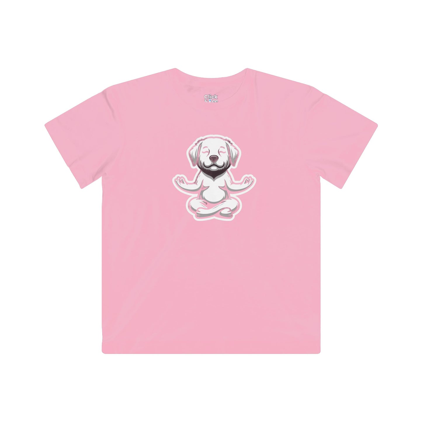 Kids Photography T-Shirt - Cute Puppy Meditating - Photography Style T-Shirt