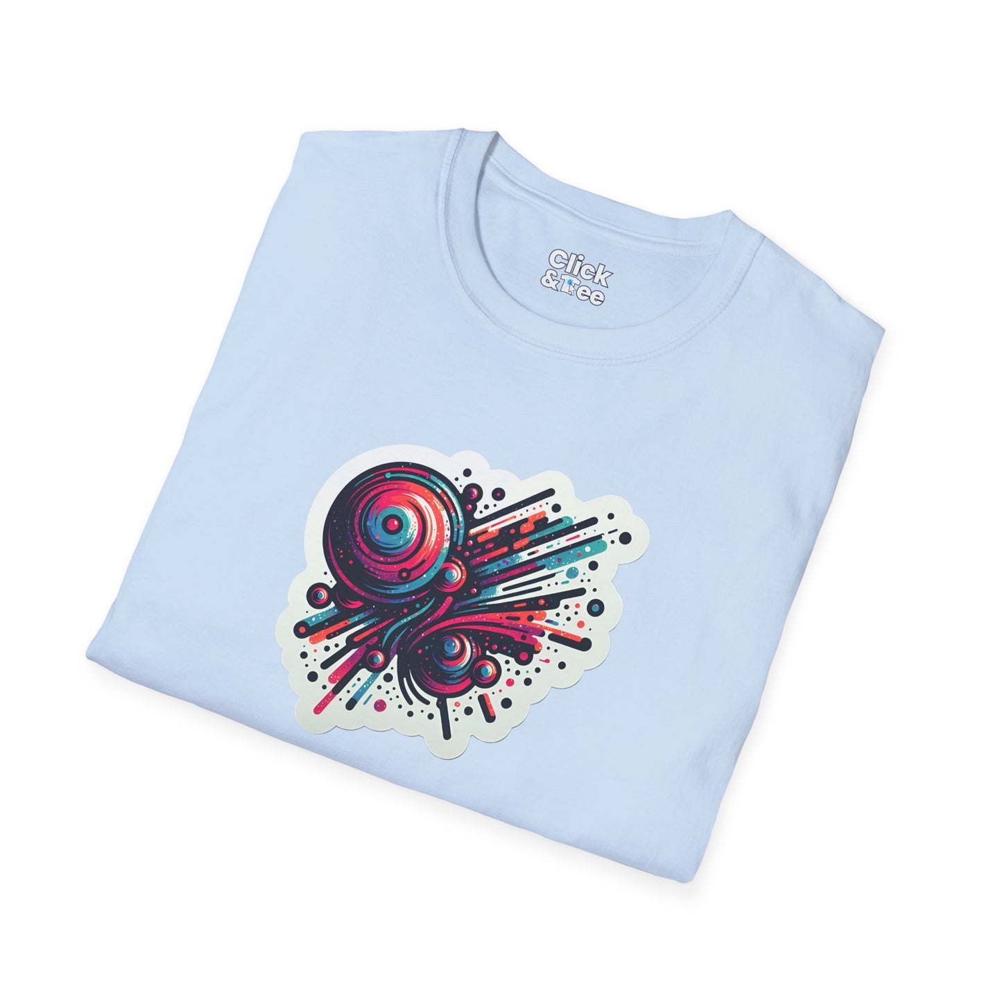 Graphic Art T-Shirt - Vibrant Abstract design Splattered - Graphic Art Style T-Shirt
