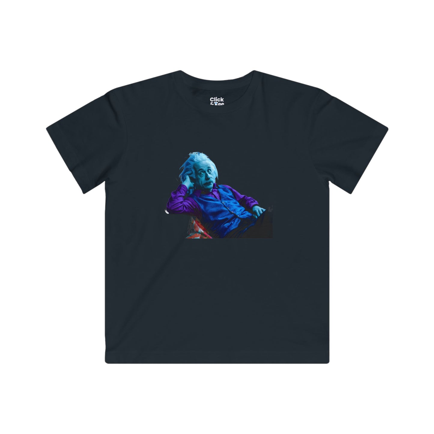 Kids Cyberpunk T-Shirt - funny albert Einstein laying down on a couch - Cyberpunk Style T-Shirt