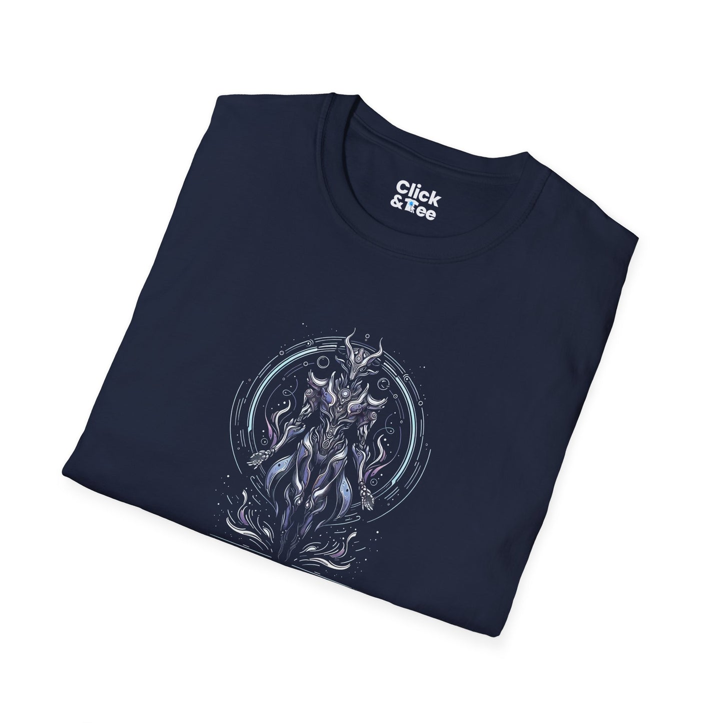 Unique T-Shirt - Mystical Robot Flying through the air - Fantasy Style T-Shirt