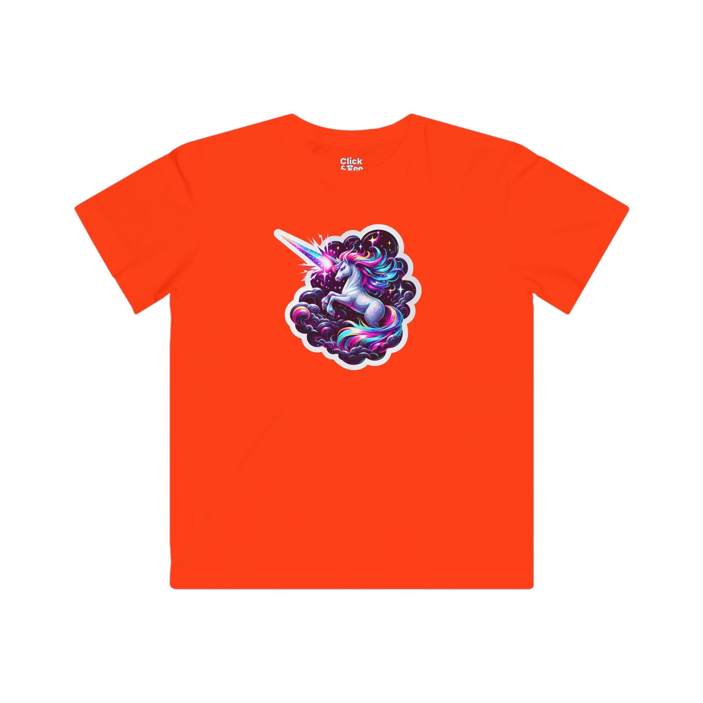 Kids 3D T-Shirt - Sparkly Unicorn Unleashing a Magic Storm - 3D Style T-Shirt