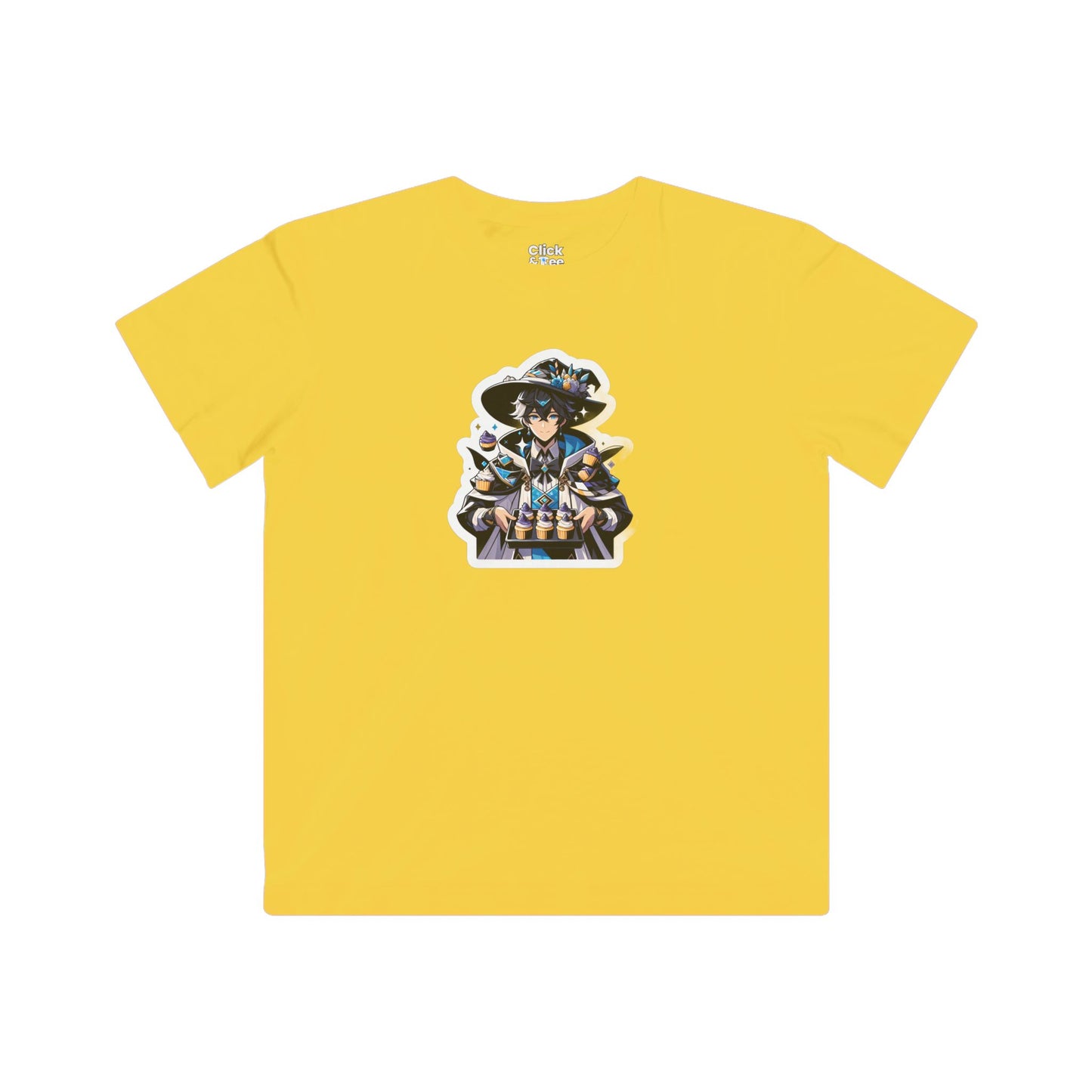 Kids Harem Anime T-Shirt - Beautiful Mage Baking Cupcakes - Harem Anime Style T-Shirt