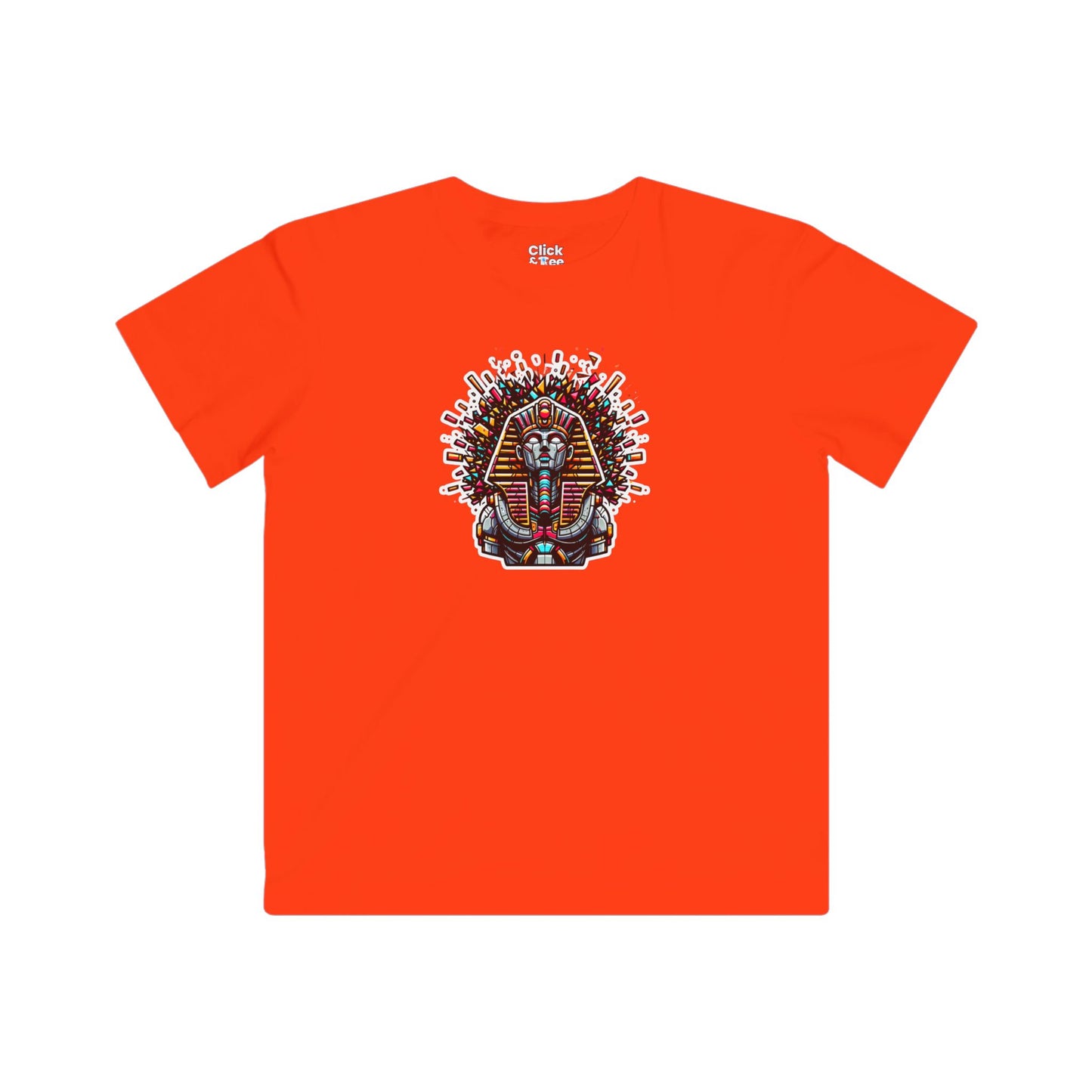 Kids 3D T-Shirt - Robotic Sphinx Exploding Confetti - 3D Style T-Shirt