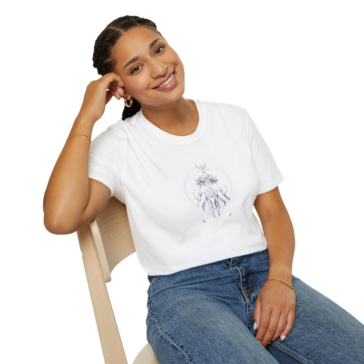 Unique T-Shirt - Mystical Robot Flying through the air - Fantasy Style T-Shirt
