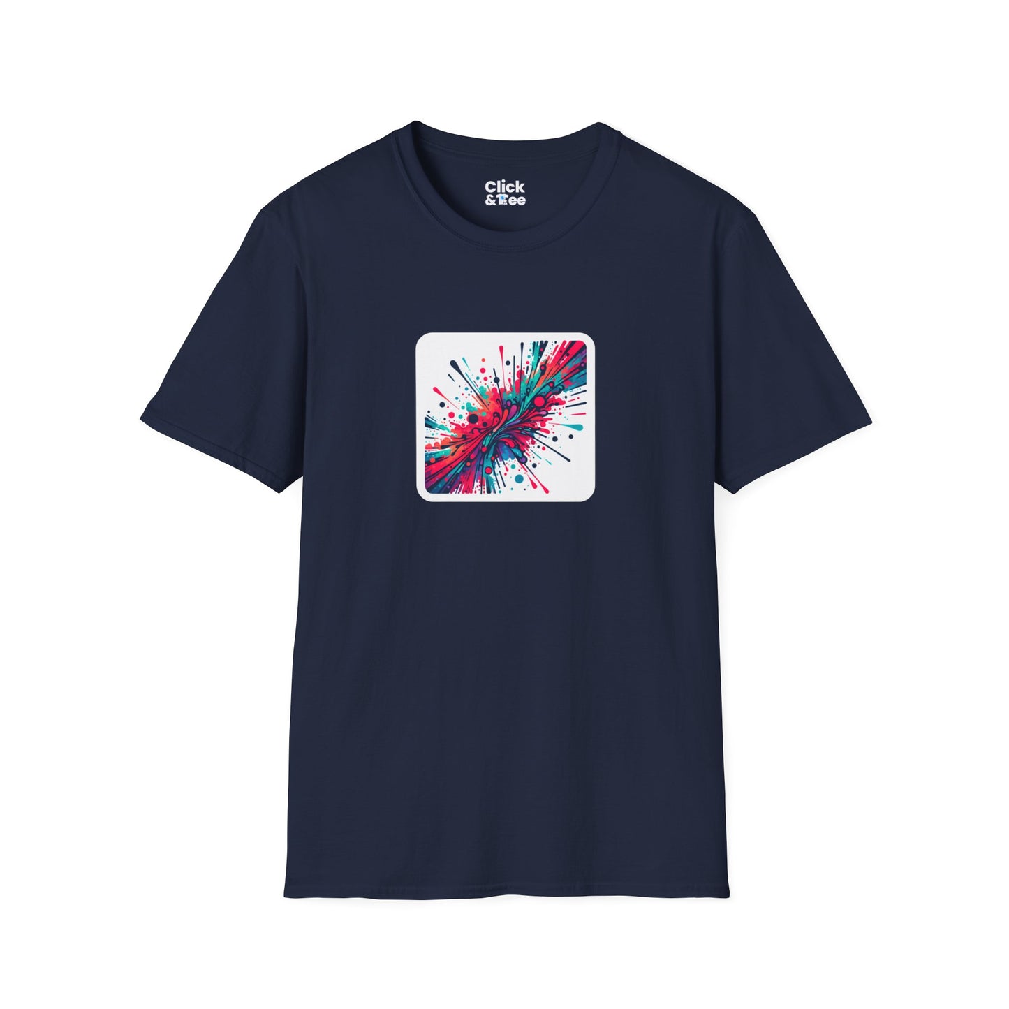 Color Splatter T-Shirt - Vibrant Abstract design Splattered - Color Splatter Style T-Shirt