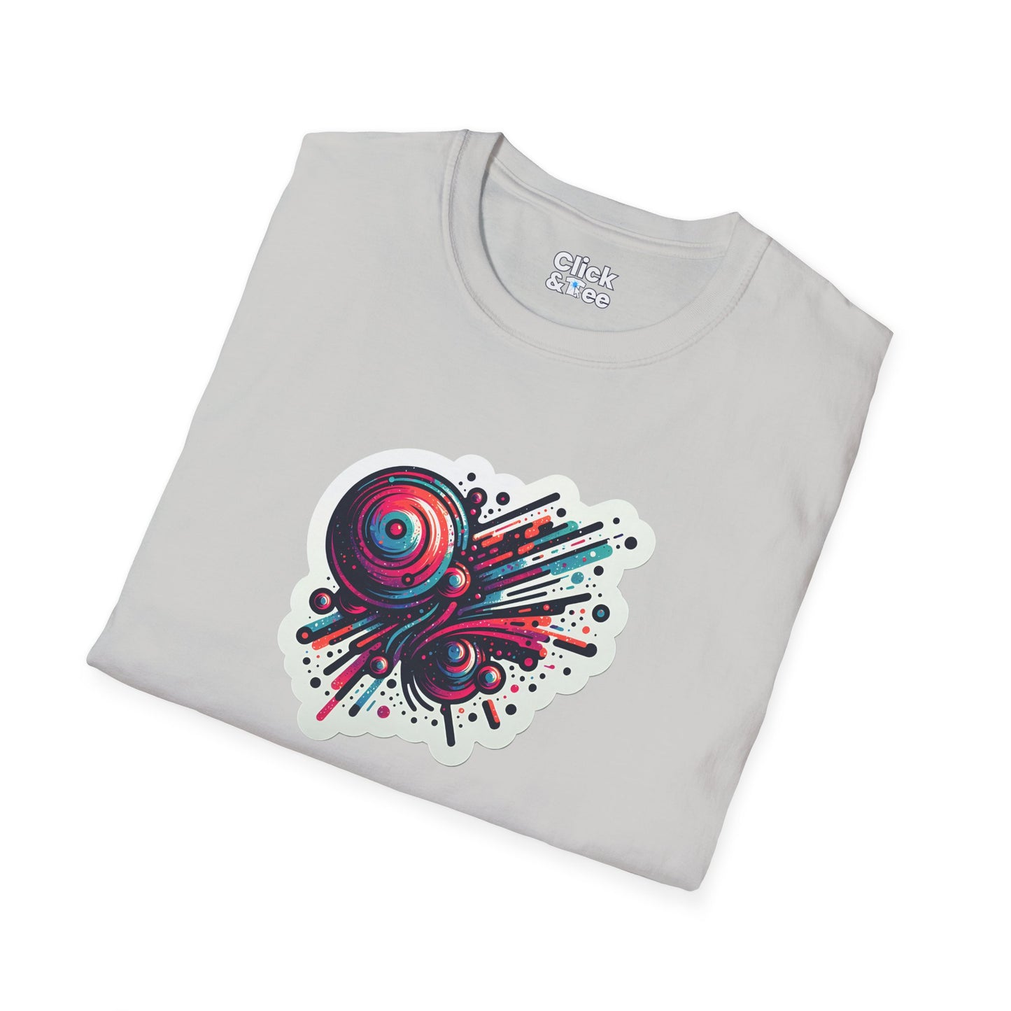 Graphic Art T-Shirt - Vibrant Abstract design Splattered - Graphic Art Style T-Shirt