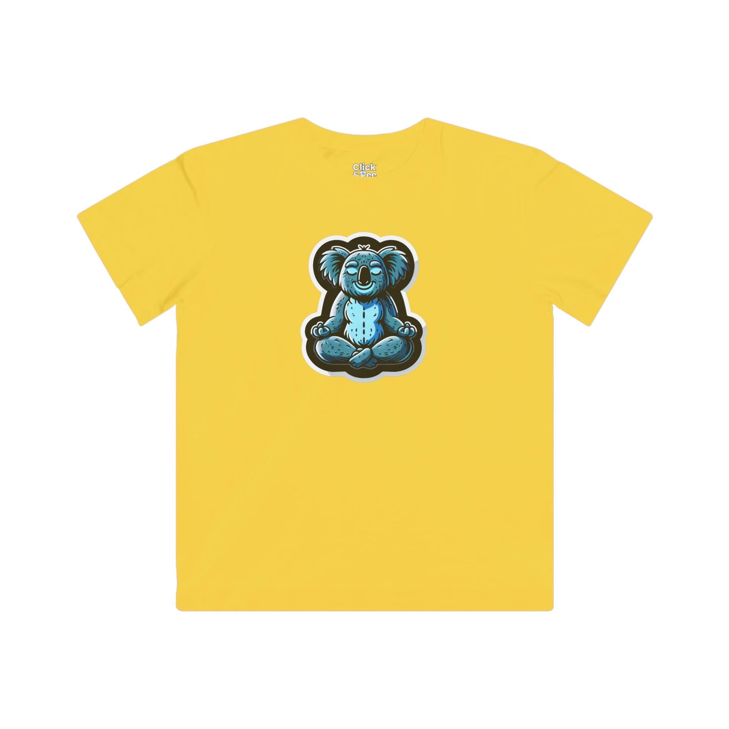 Kids Vector T-Shirt - Happy Koala Meditating - Vector Style T-Shirt